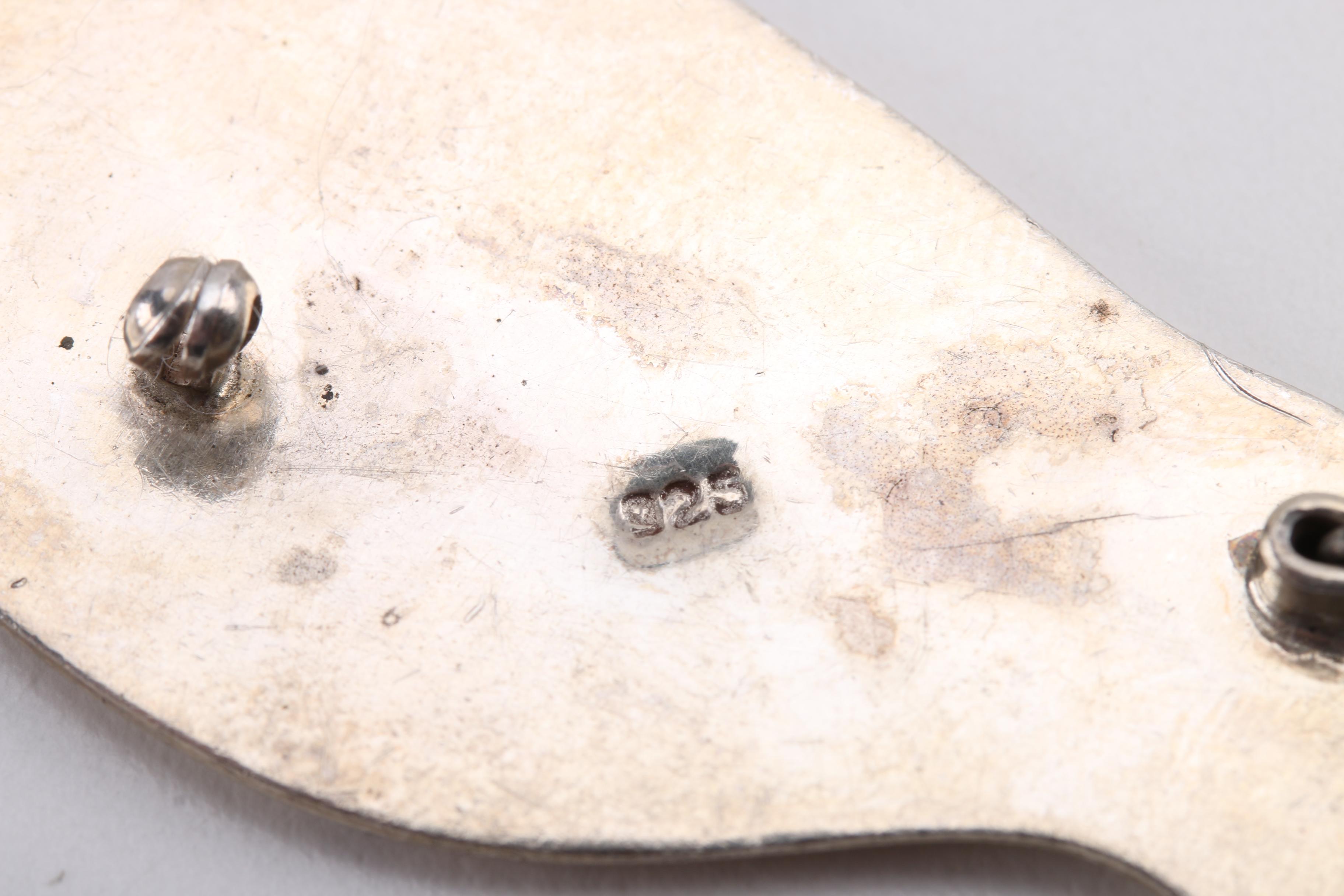 Sterling Silver Brooches, Earrings and Charm Bracelet