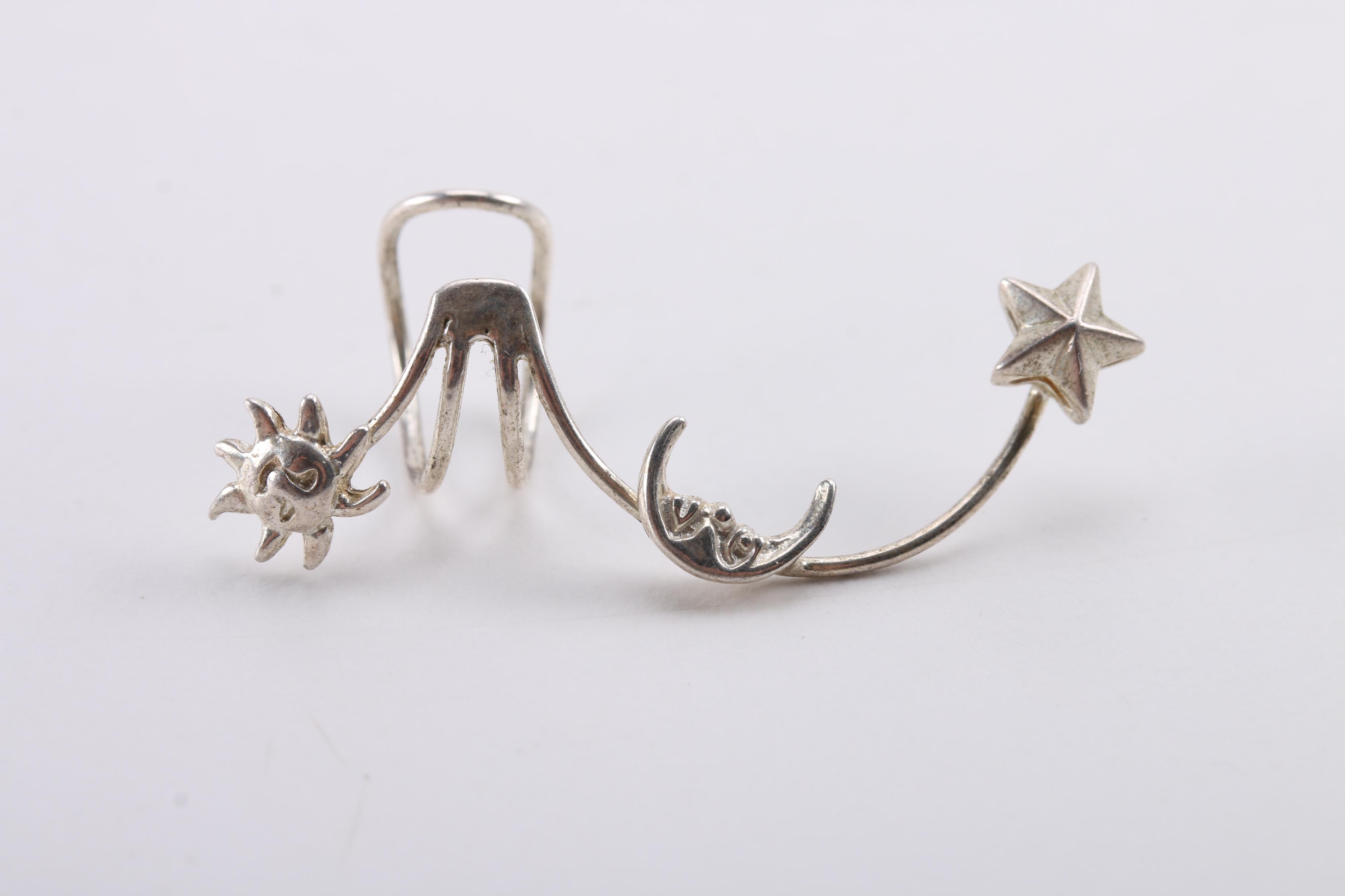 Sterling Silver Brooches, Earrings and Charm Bracelet