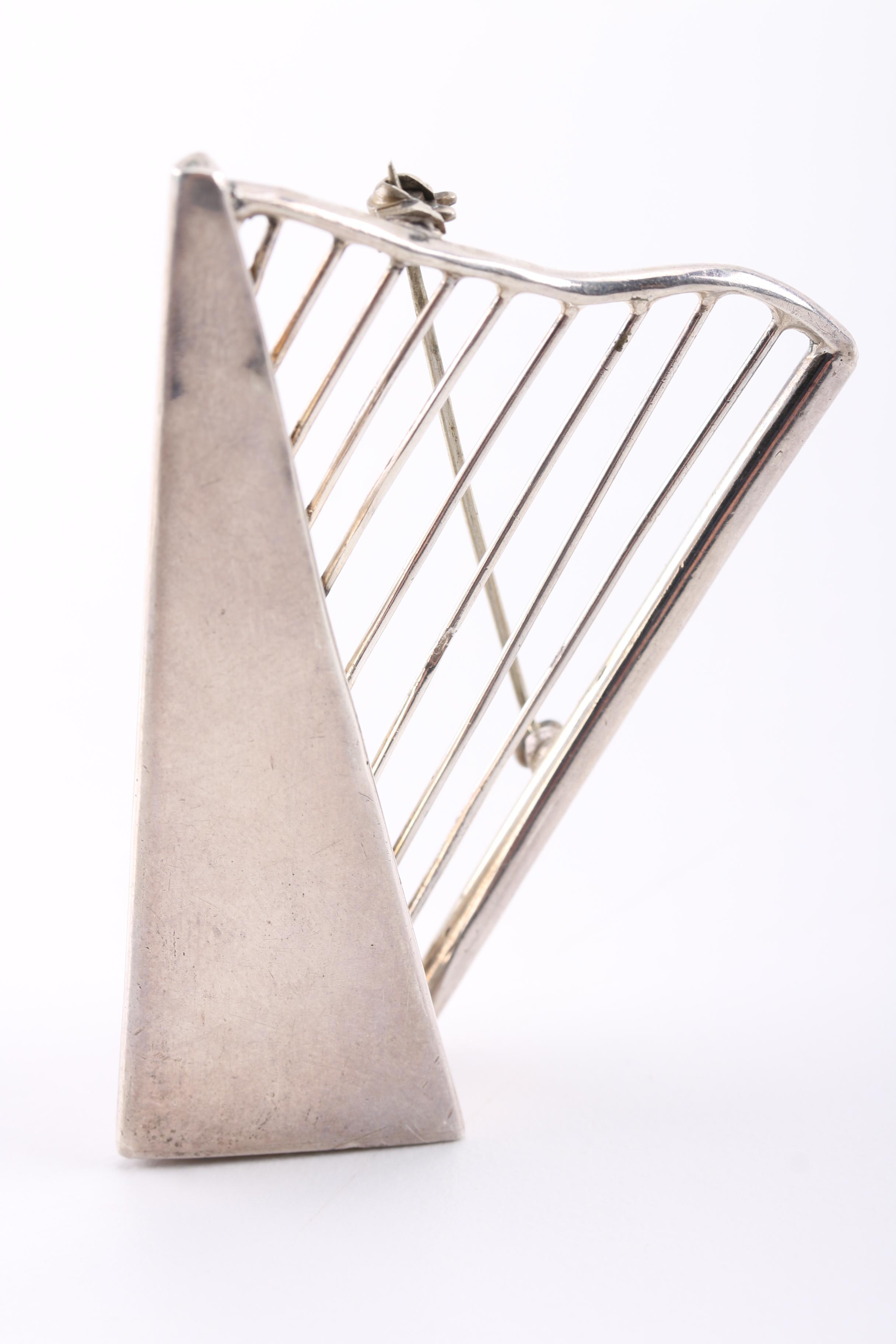 Sterling Silver Brooches, Earrings and Charm Bracelet