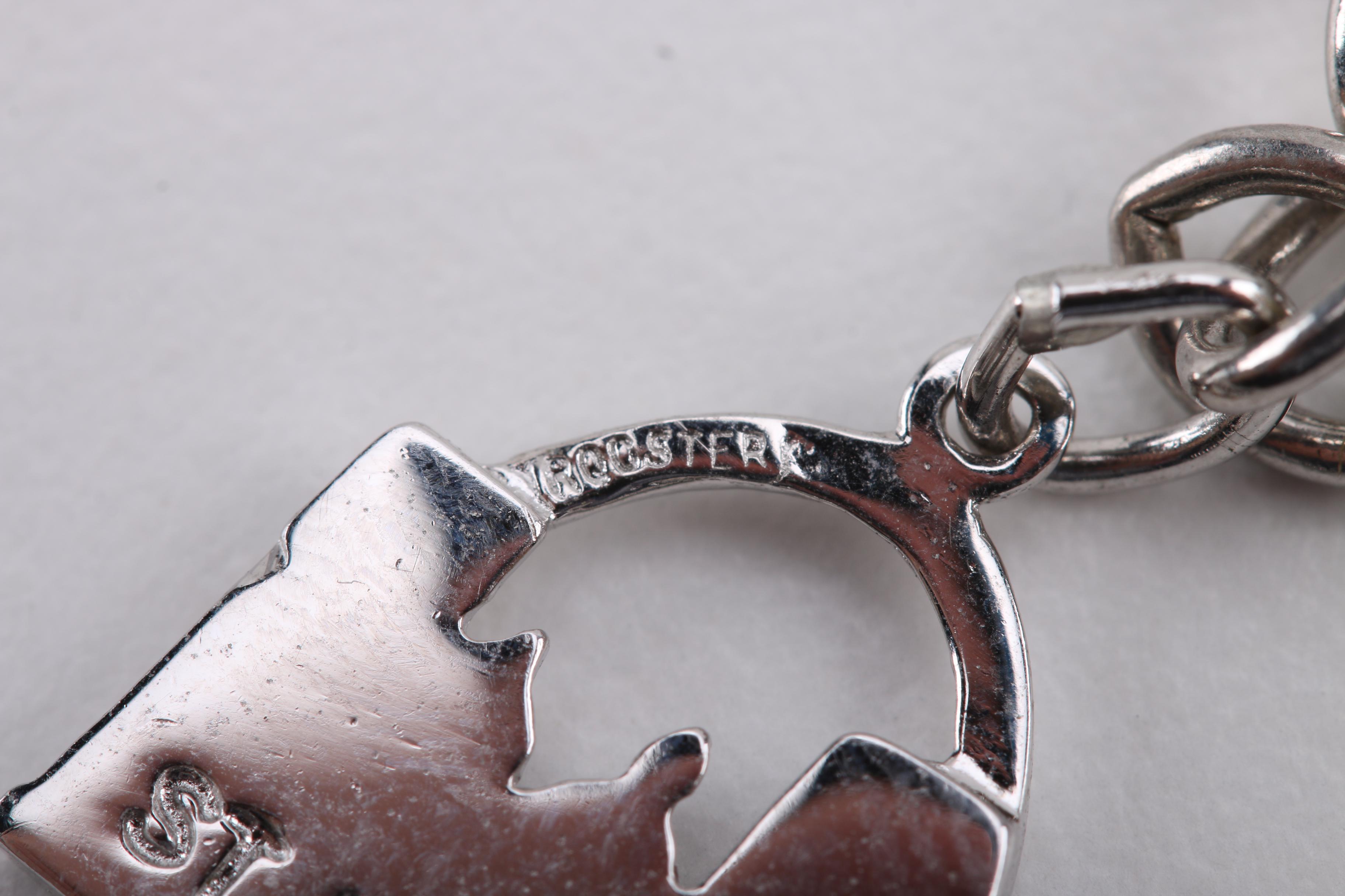 Sterling Silver Brooches, Earrings and Charm Bracelet