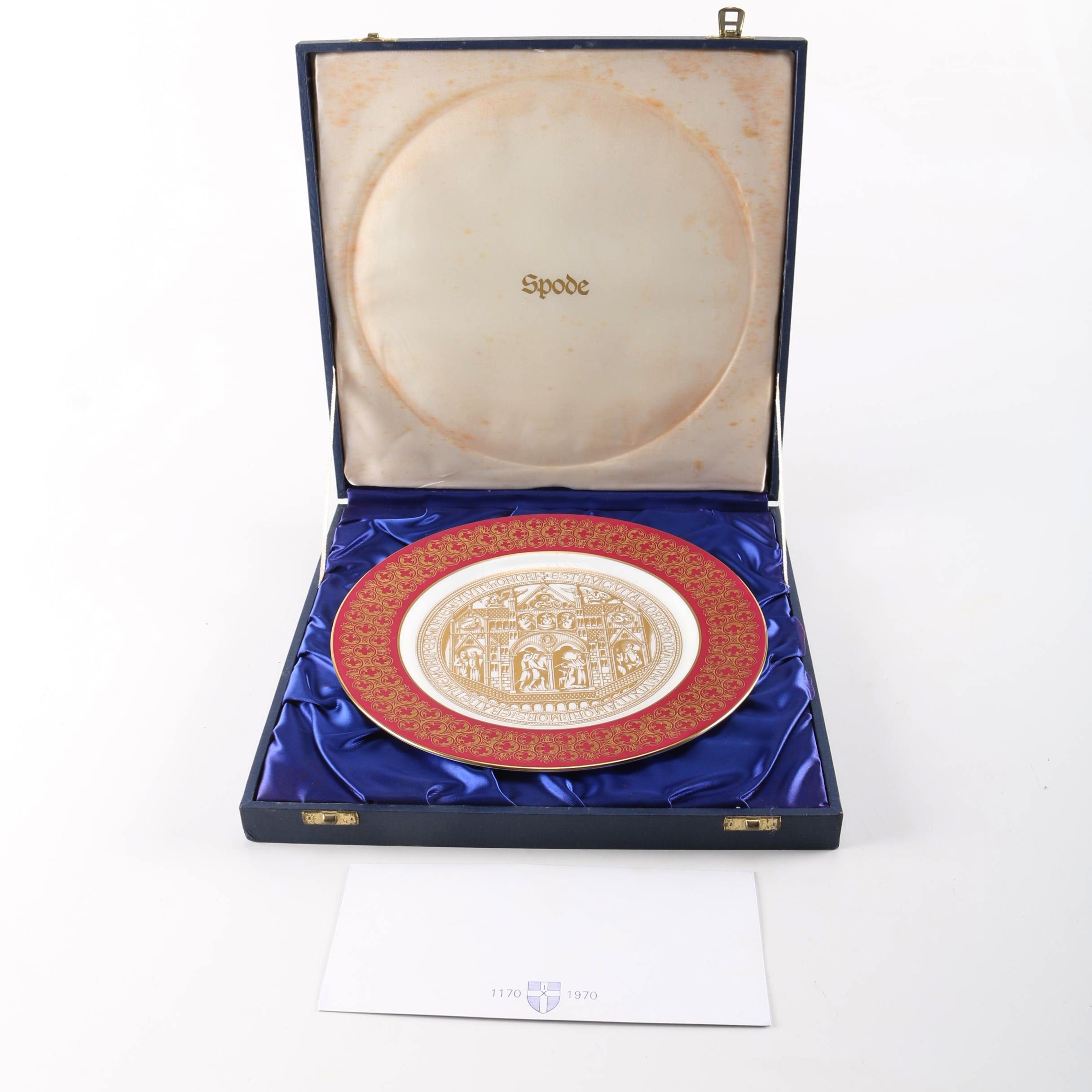 Spode "The St. Thomas Becket" Bone China Commemorative Plate