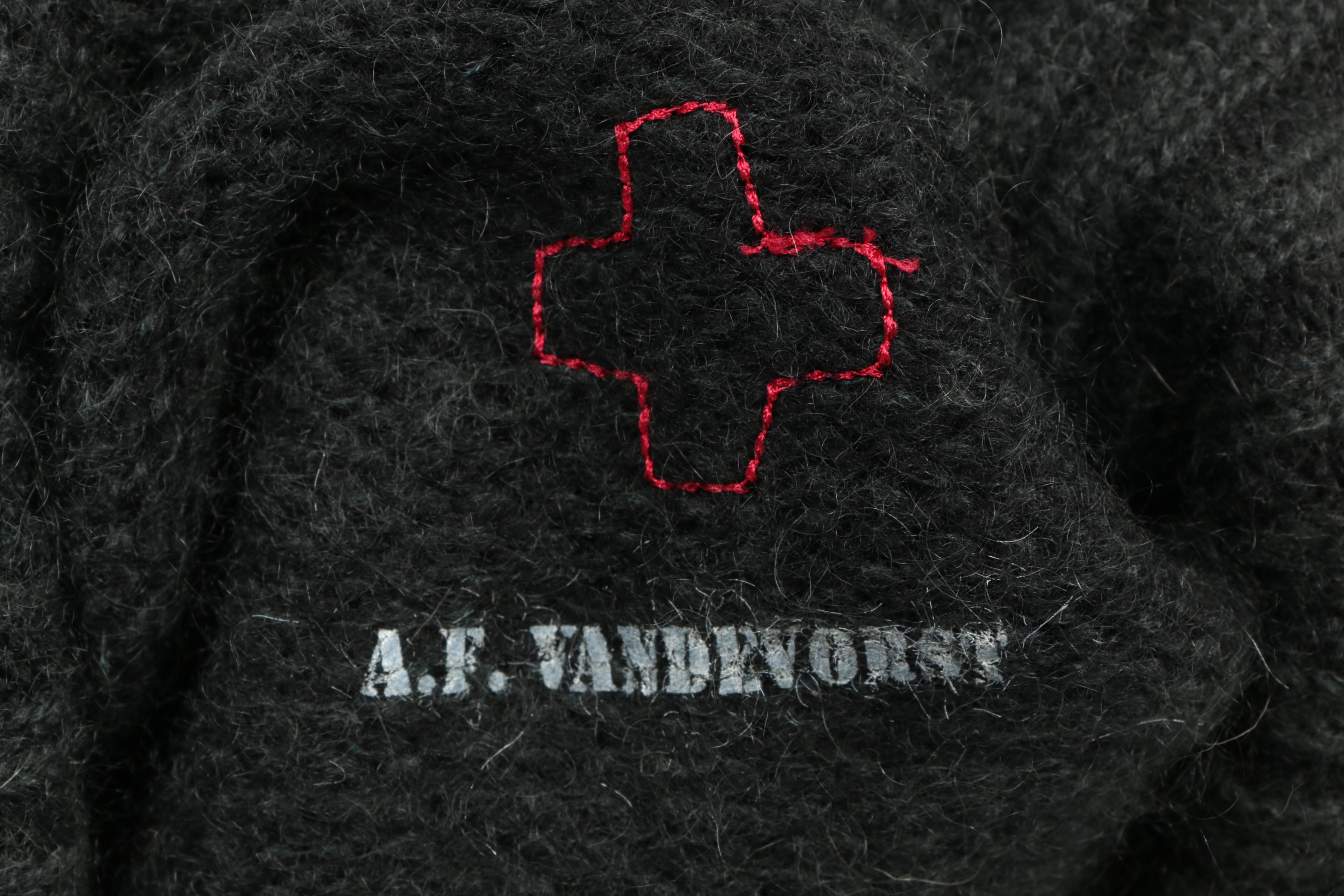 Forest Green Chunky Wool Sweater with Cowl Neck by A.F. Vandevorst