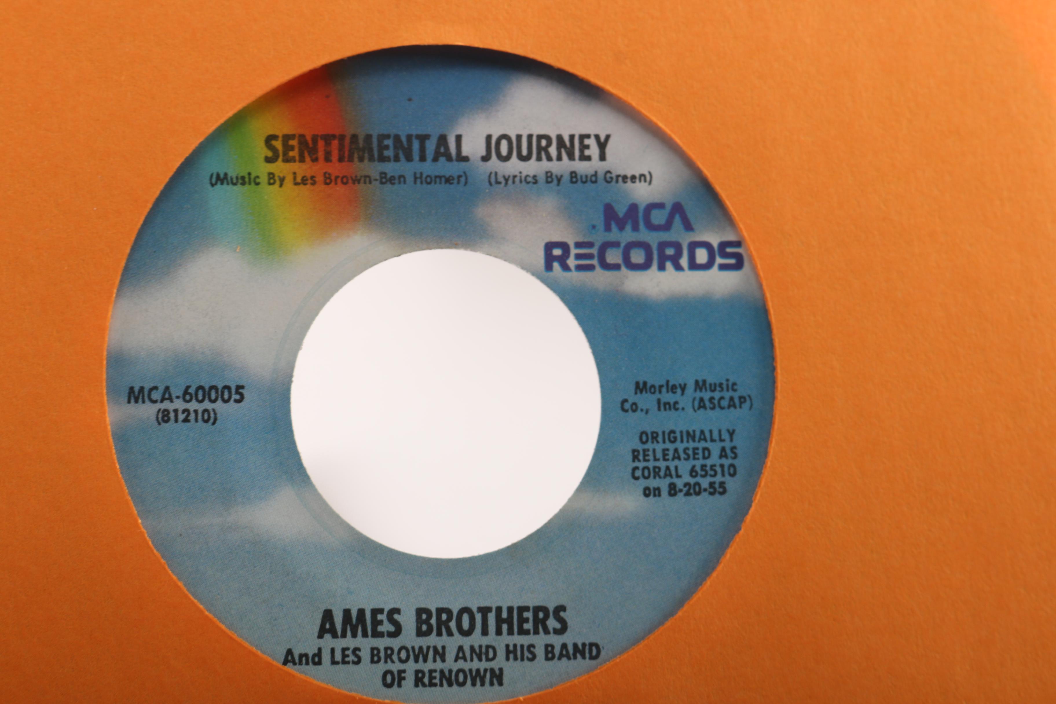 Vintage 45 RPM Records and Carrying Cases