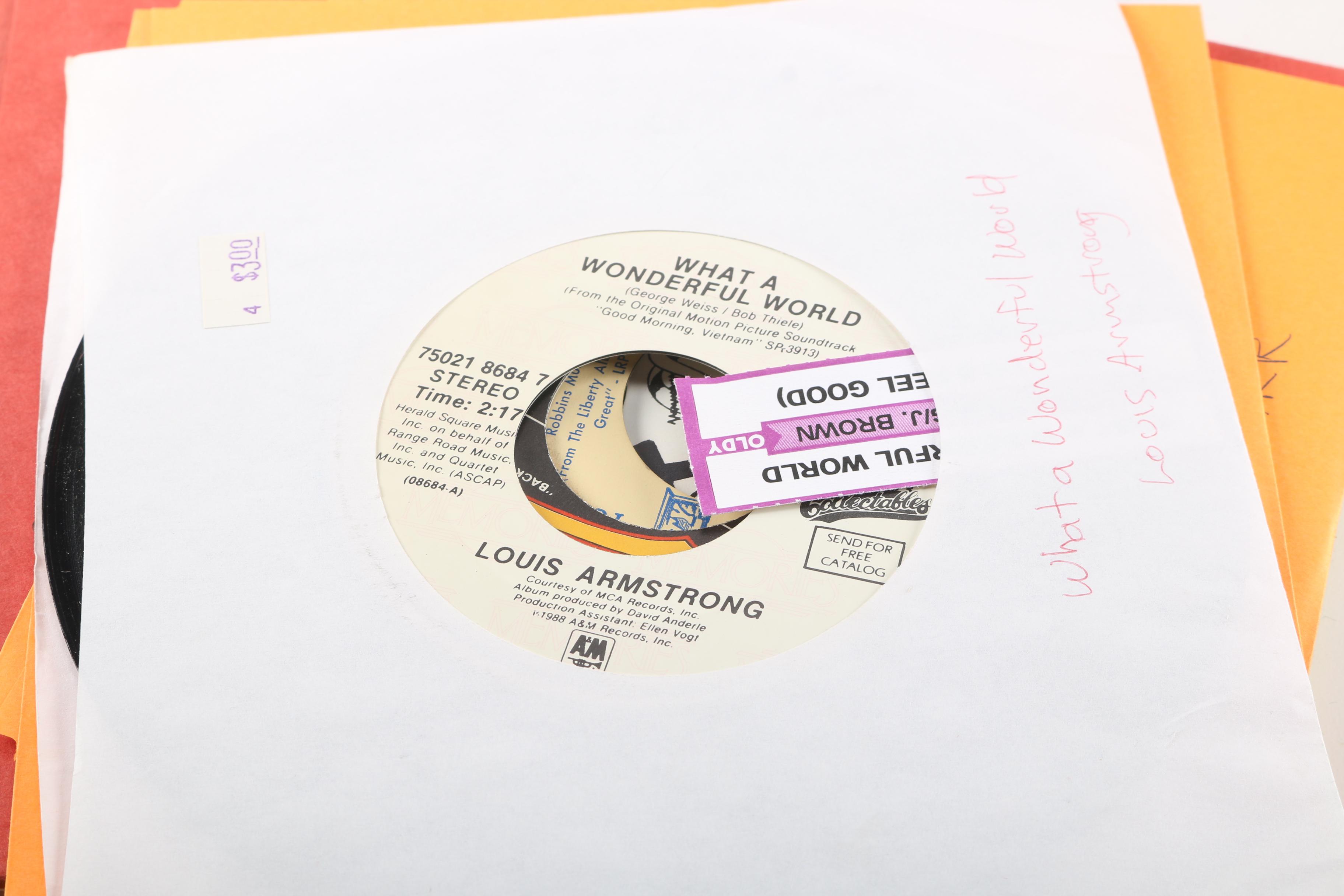 Vintage 45 RPM Records and Carrying Cases