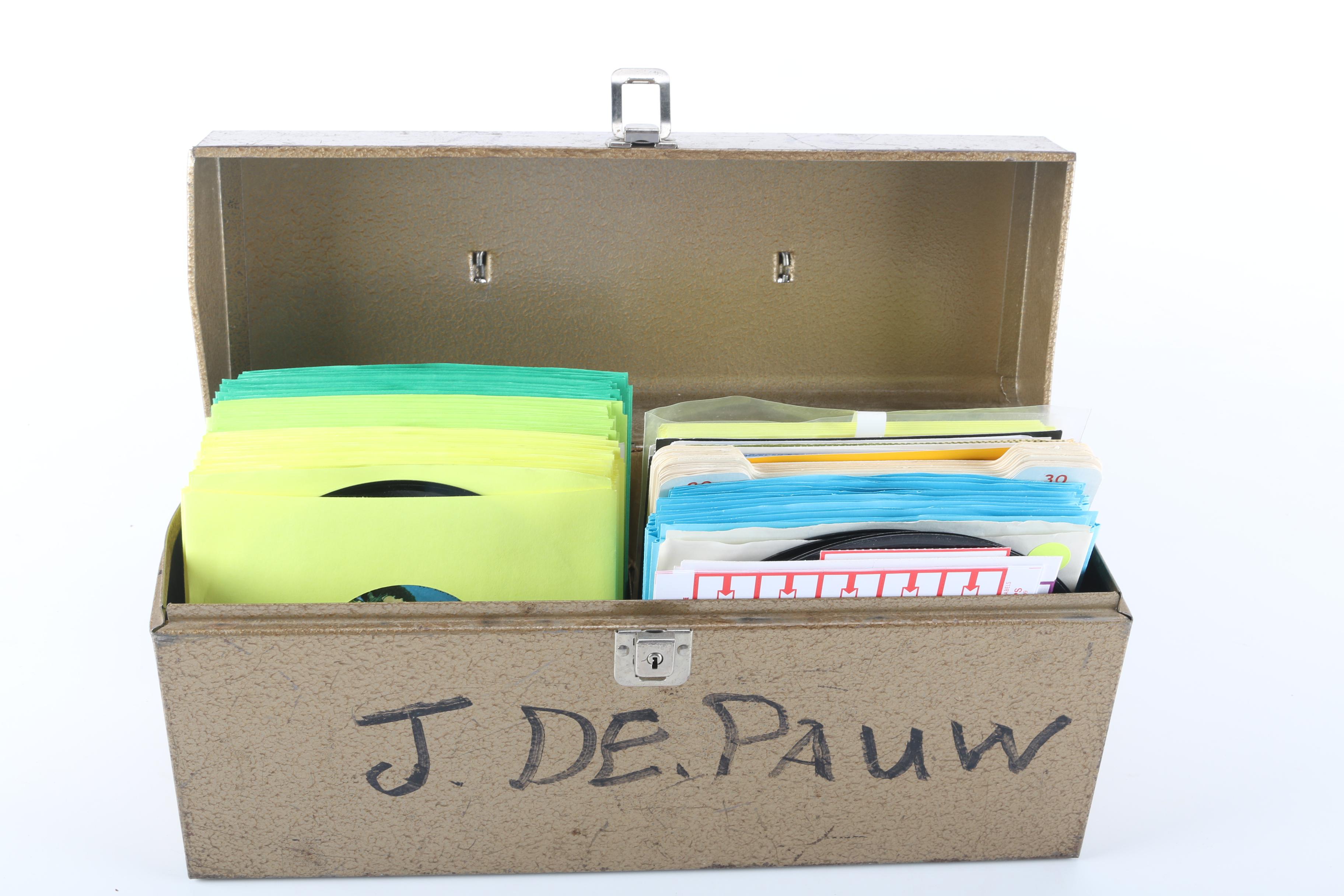 Vintage 45 RPM Records and Carrying Cases