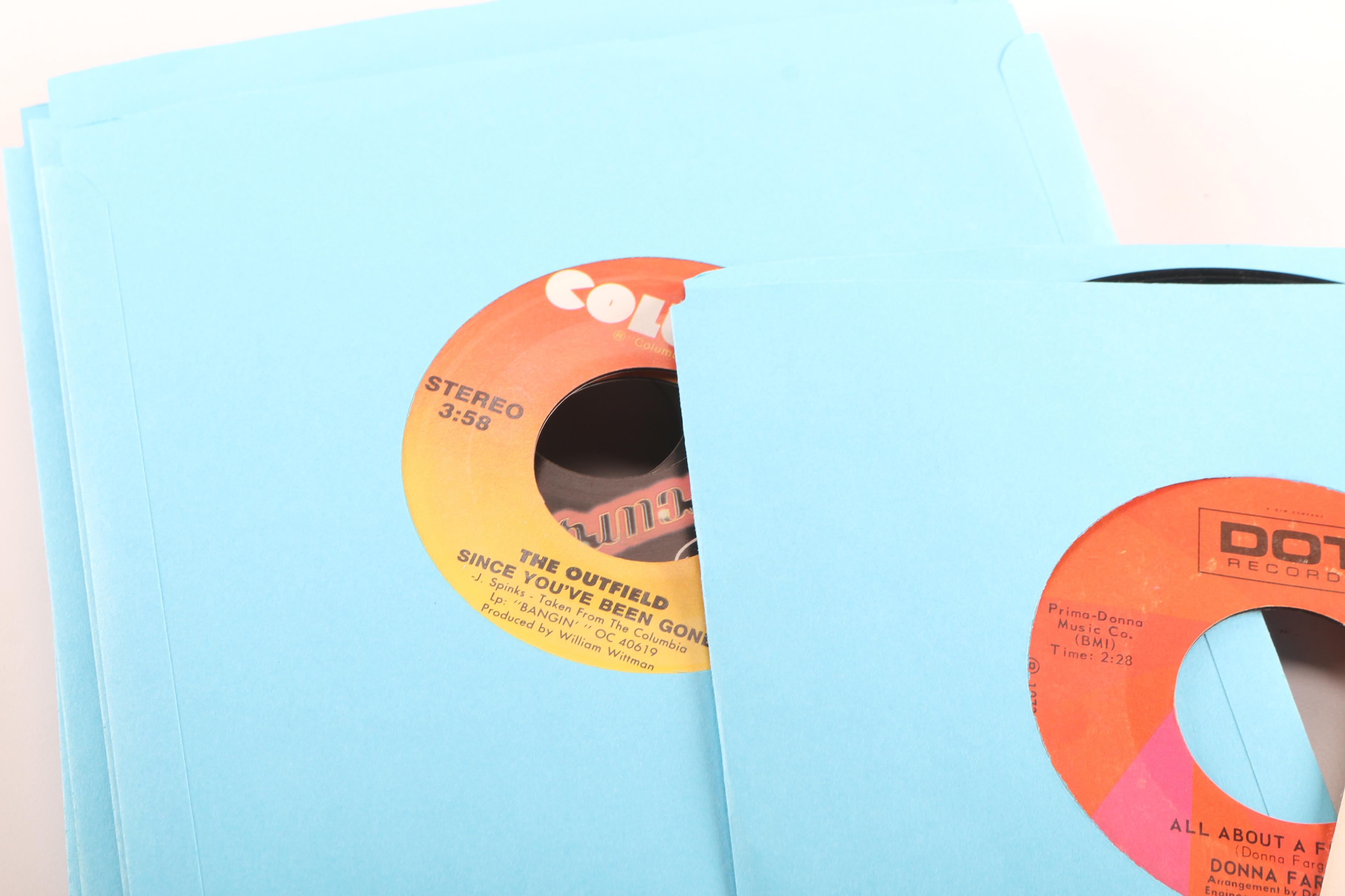 Vintage 45 RPM Records and Carrying Cases