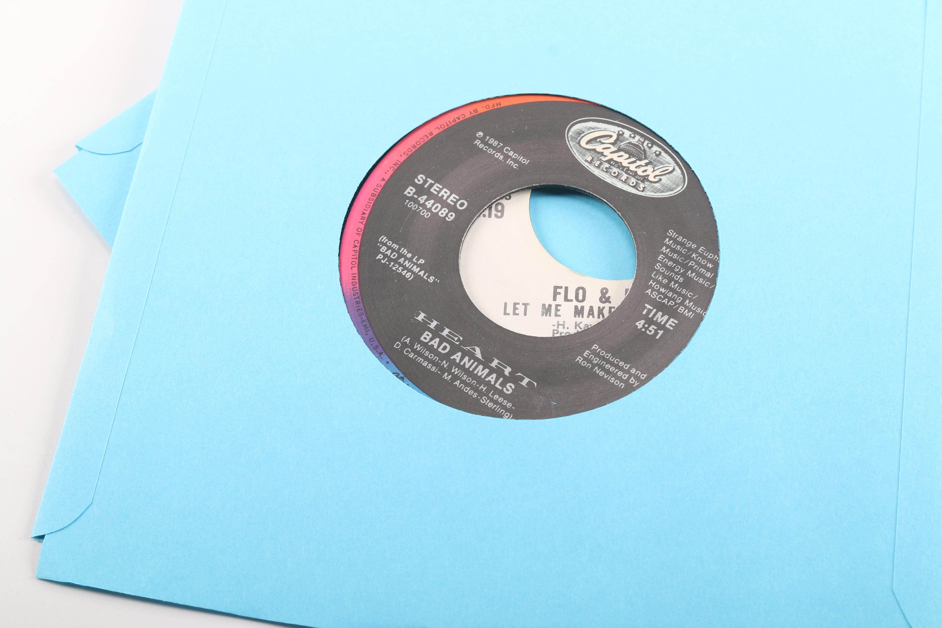 Vintage 45 RPM Records and Carrying Cases