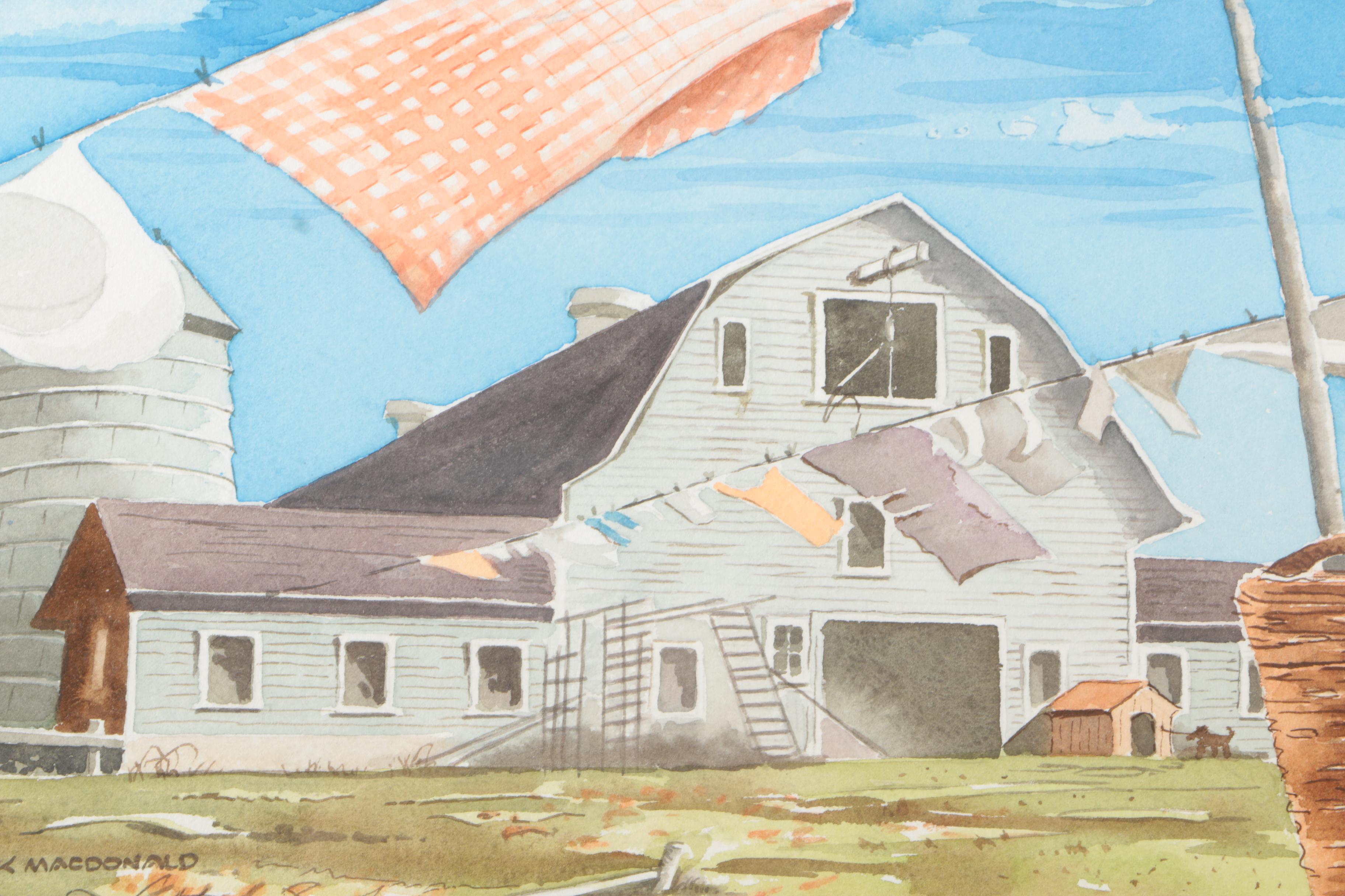 Signed Framed Watercolor by Frank MacDonald