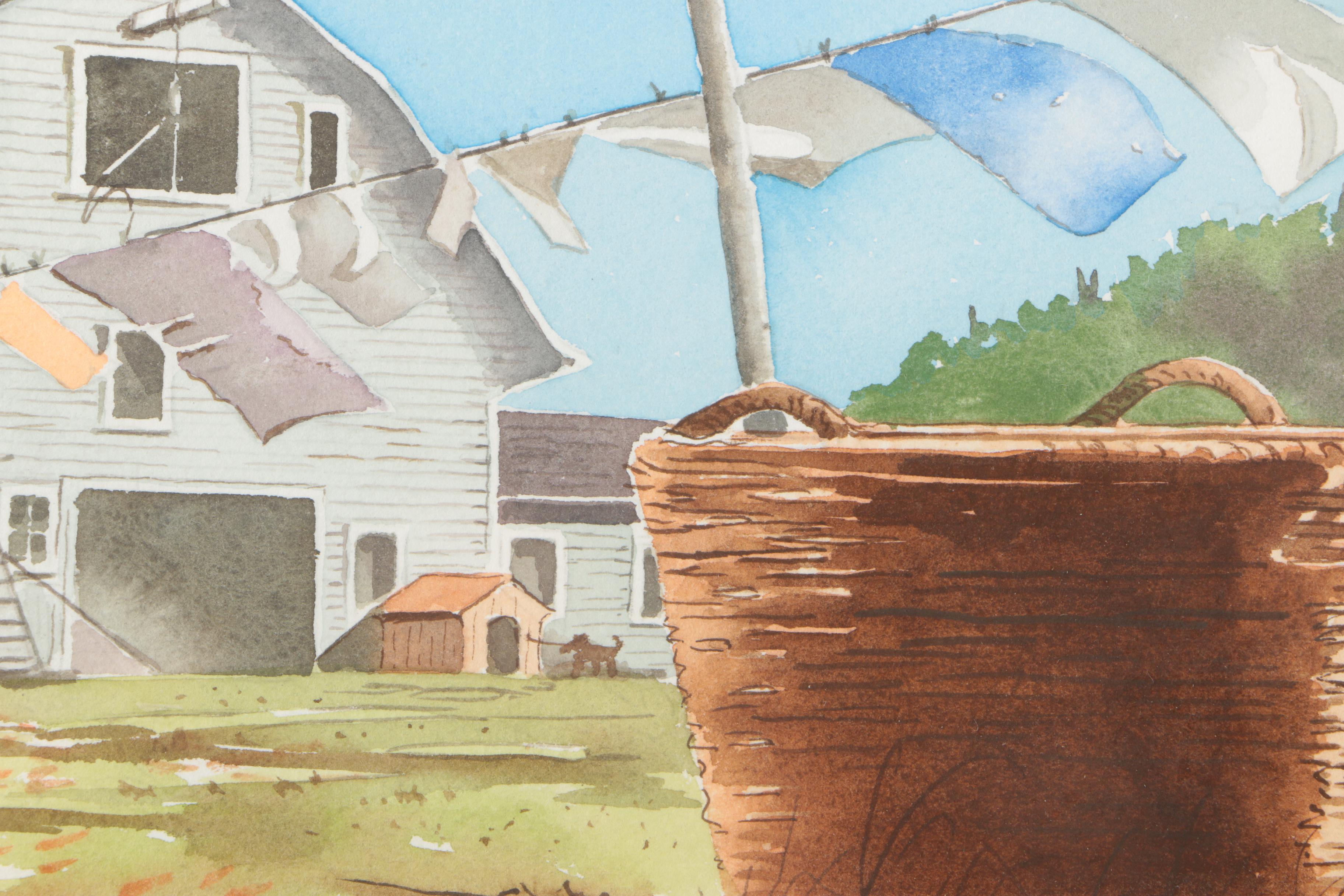 Signed Framed Watercolor by Frank MacDonald