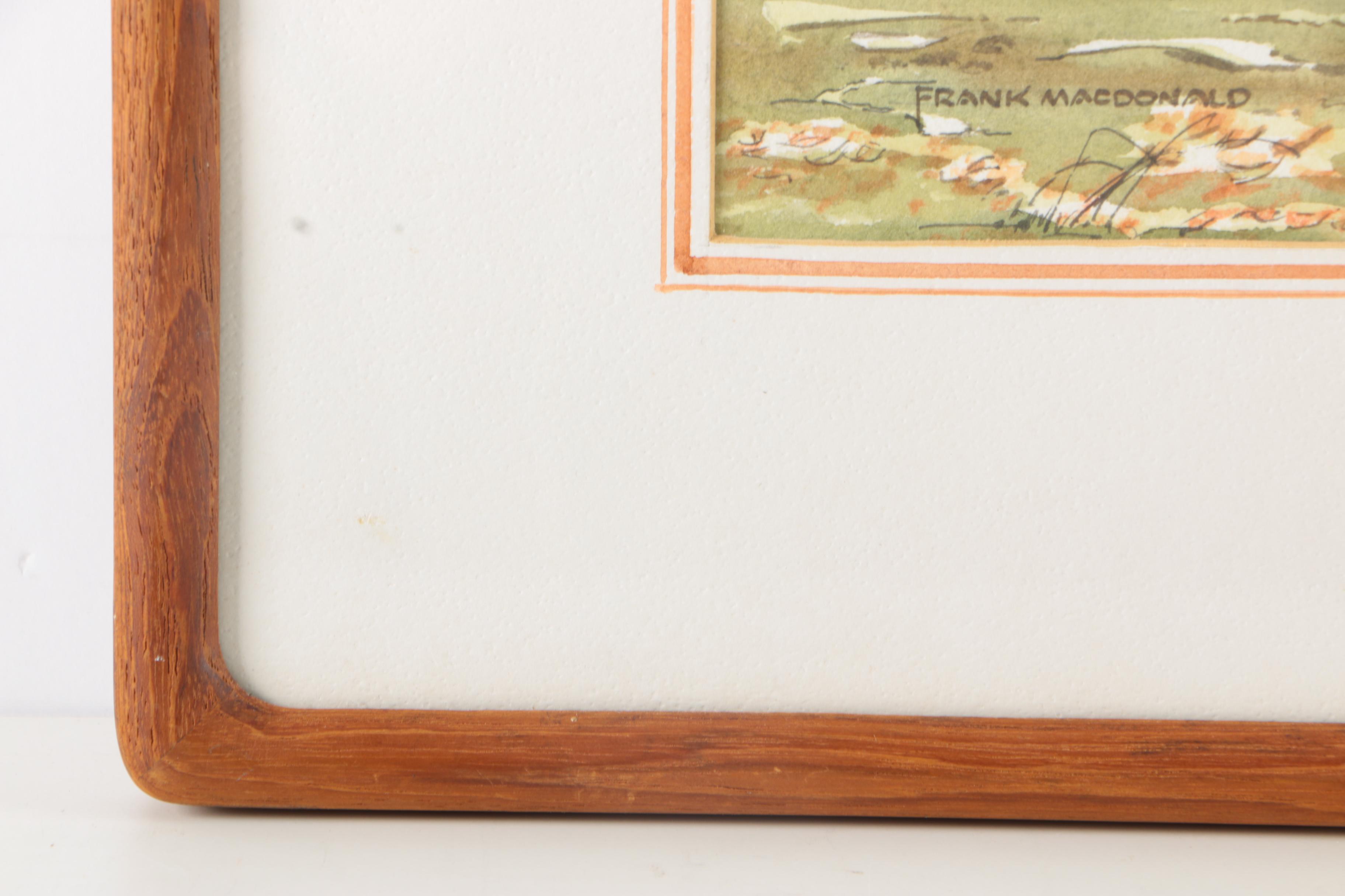 Signed Framed Watercolor by Frank MacDonald