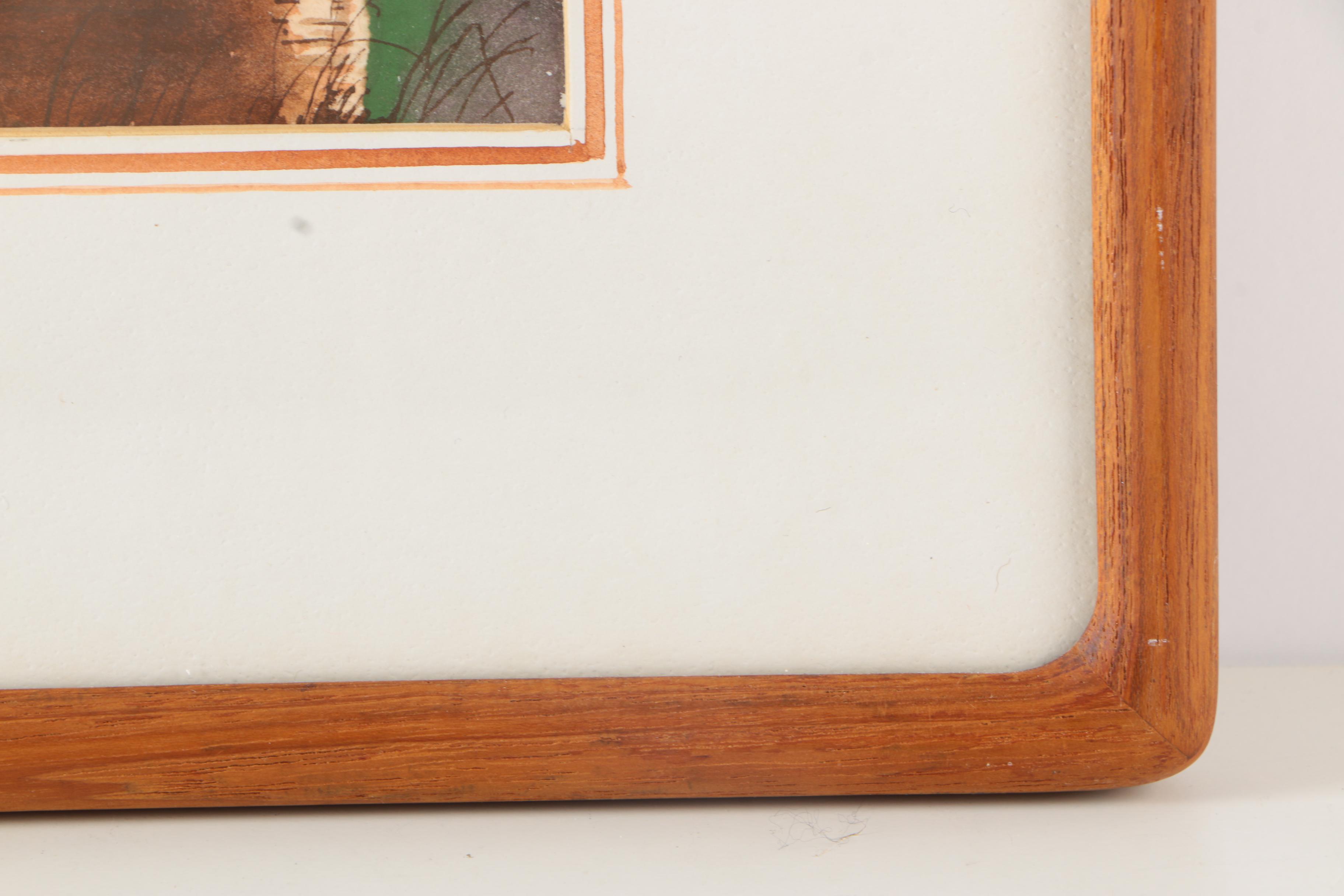 Signed Framed Watercolor by Frank MacDonald