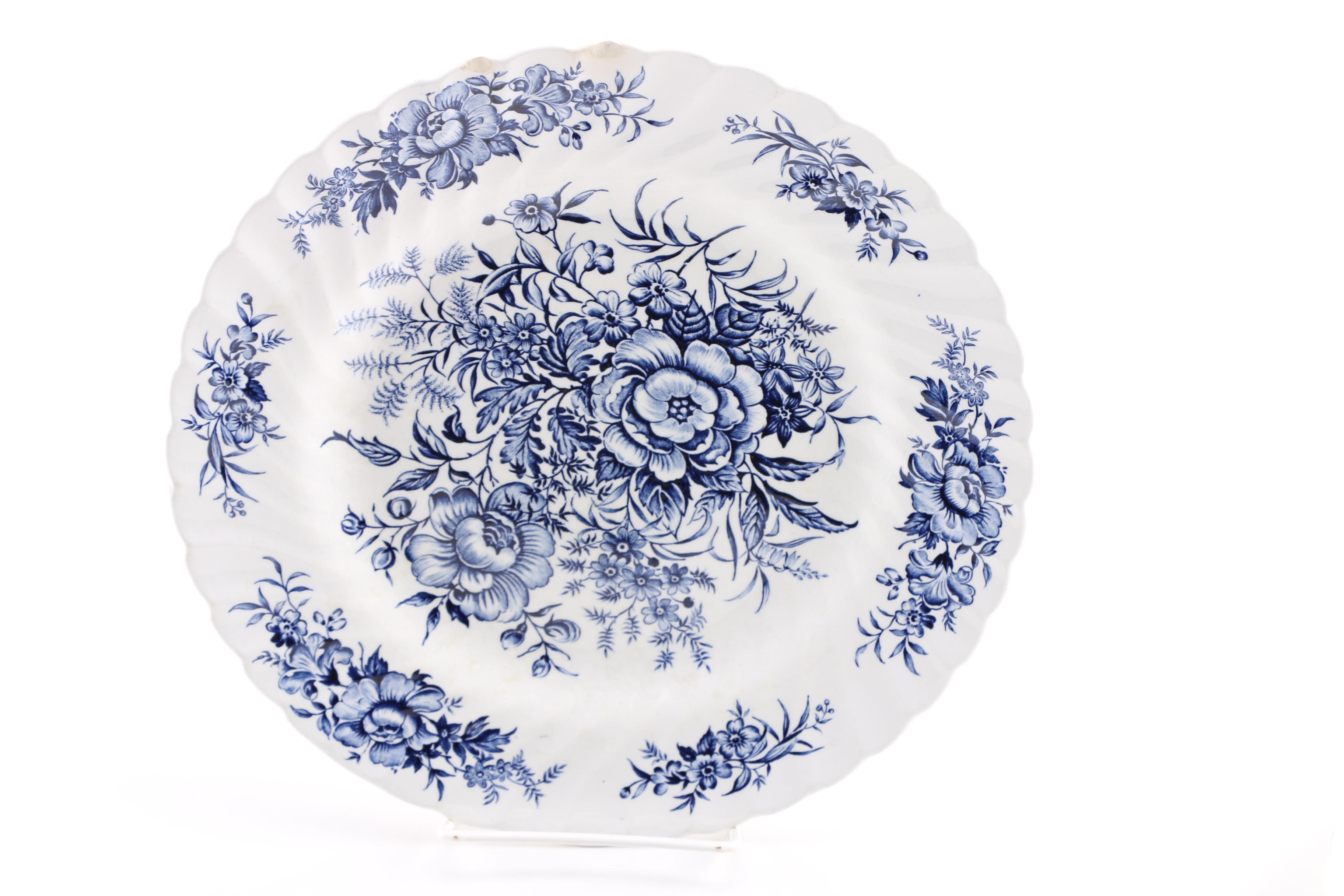 British Anchor "Beacon Hill" Ironstone With Milk Glass Lamps