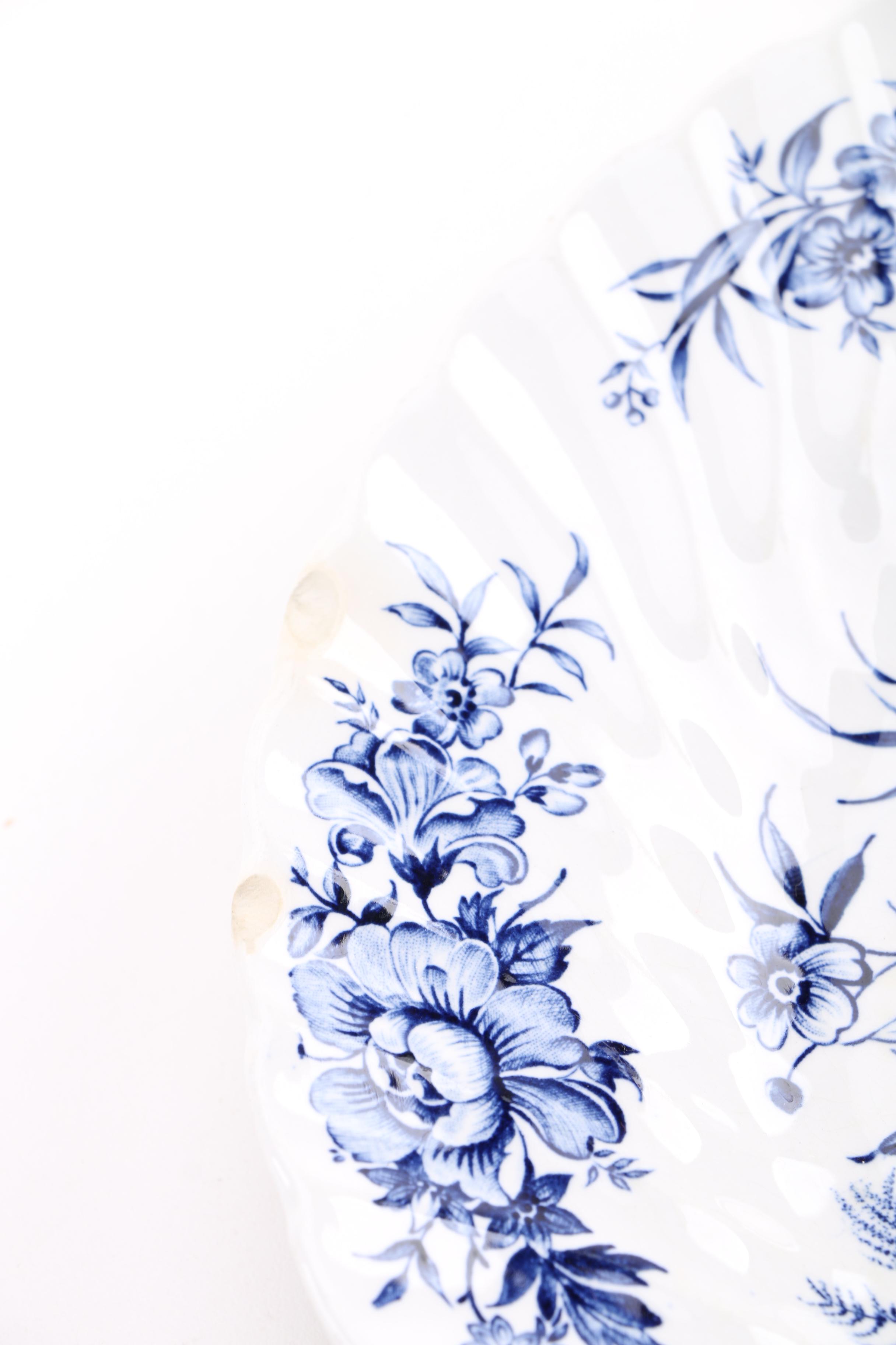 British Anchor "Beacon Hill" Ironstone With Milk Glass Lamps