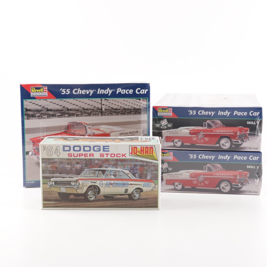 '55 Chevy Indy Pace Car Models by Revell and '64 Dodge by Jo-Han