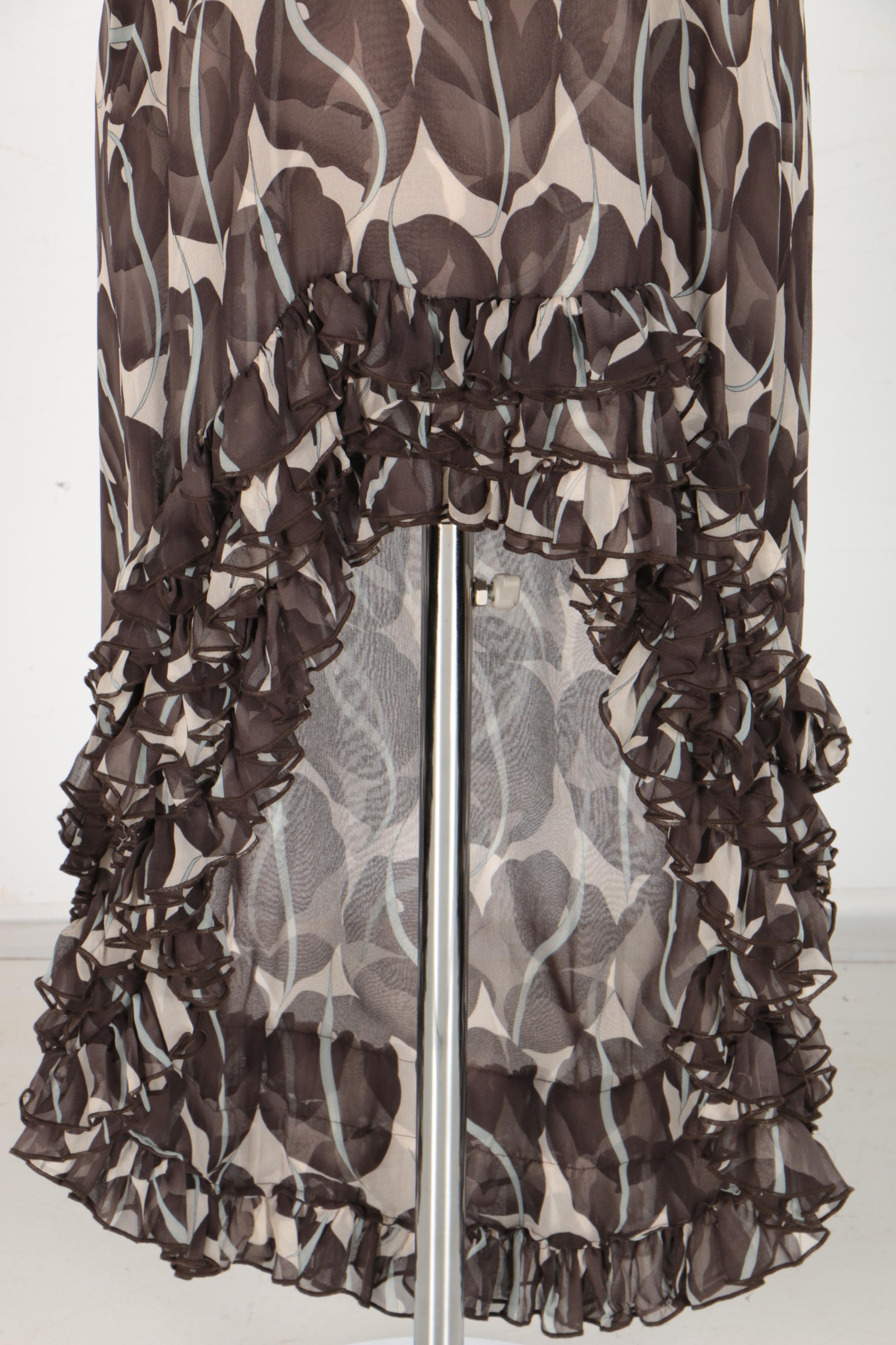 Thomas Wylde Silk Ruffled Swim Cover-Up