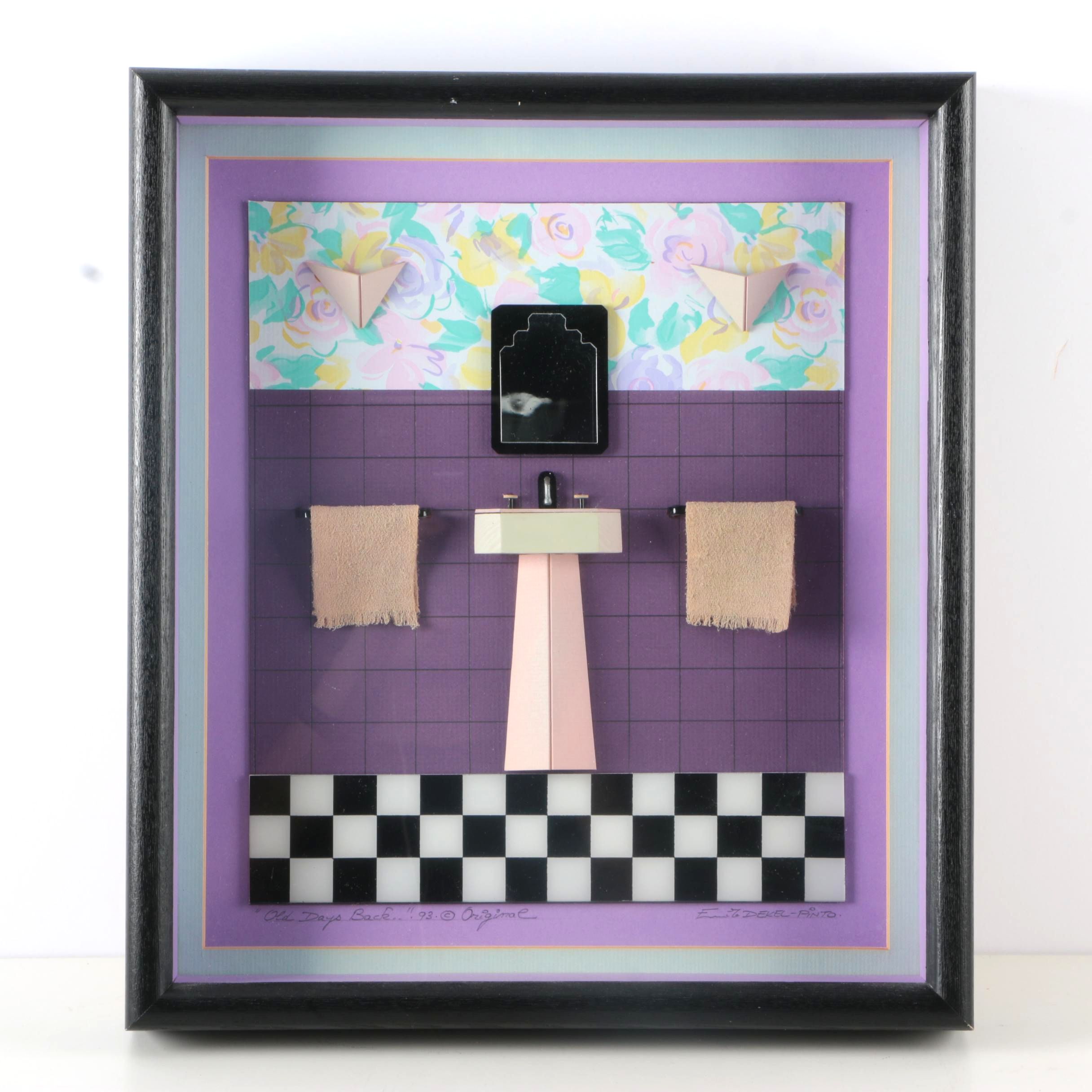 Emile Dekel Mixed Media Sculpture "Old Days Back"