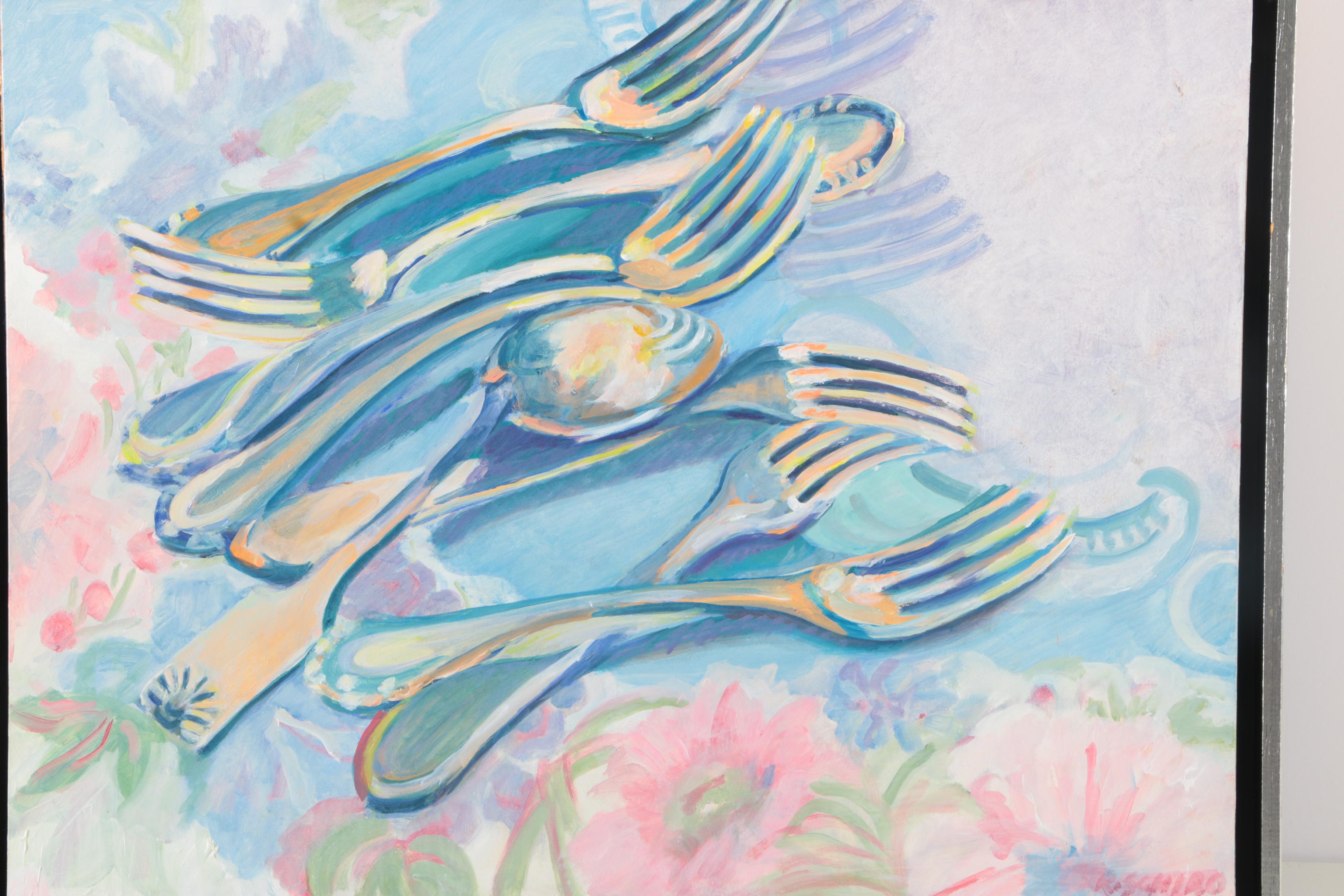 Original Oil on Board by R. Schiro