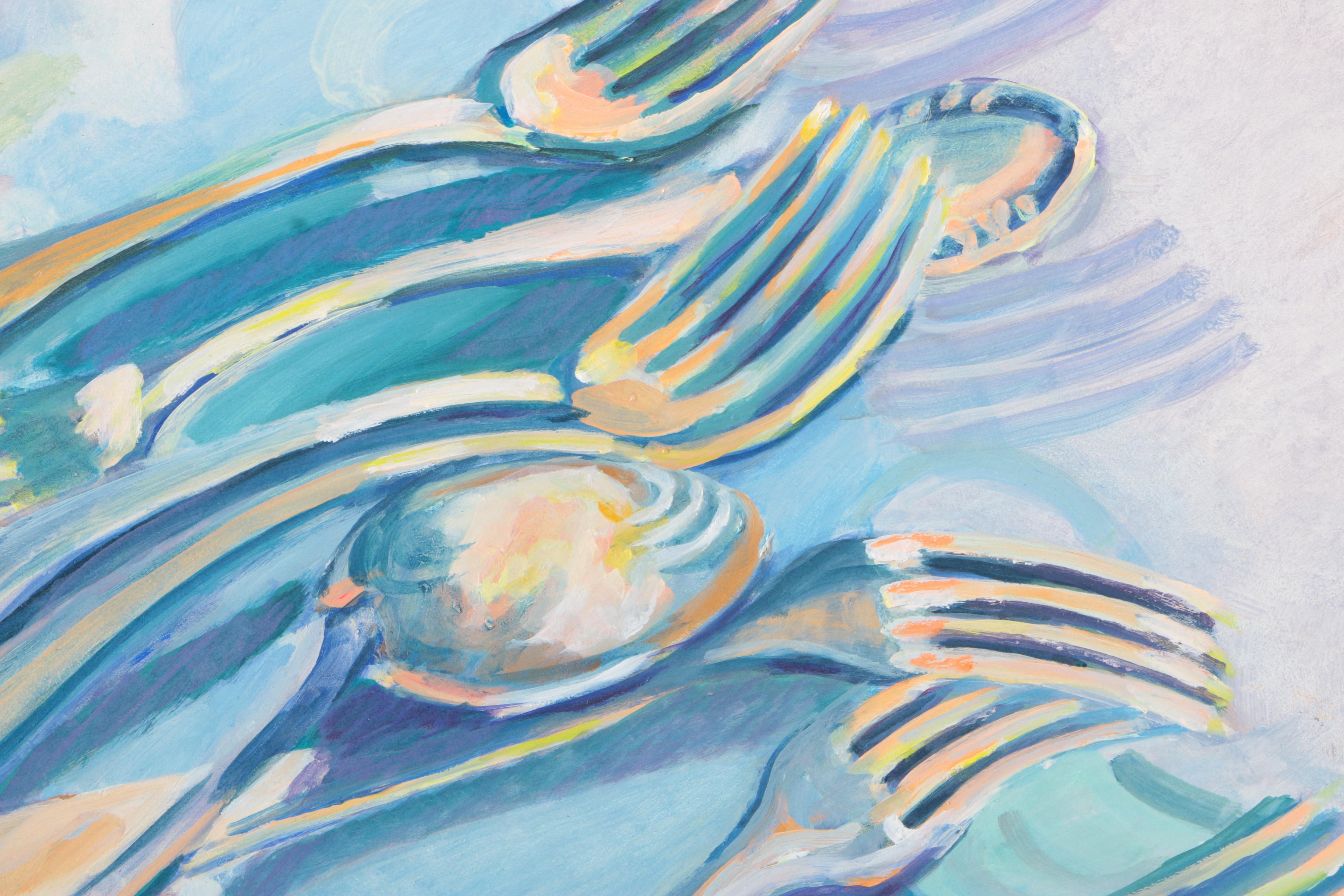 Original Oil on Board by R. Schiro