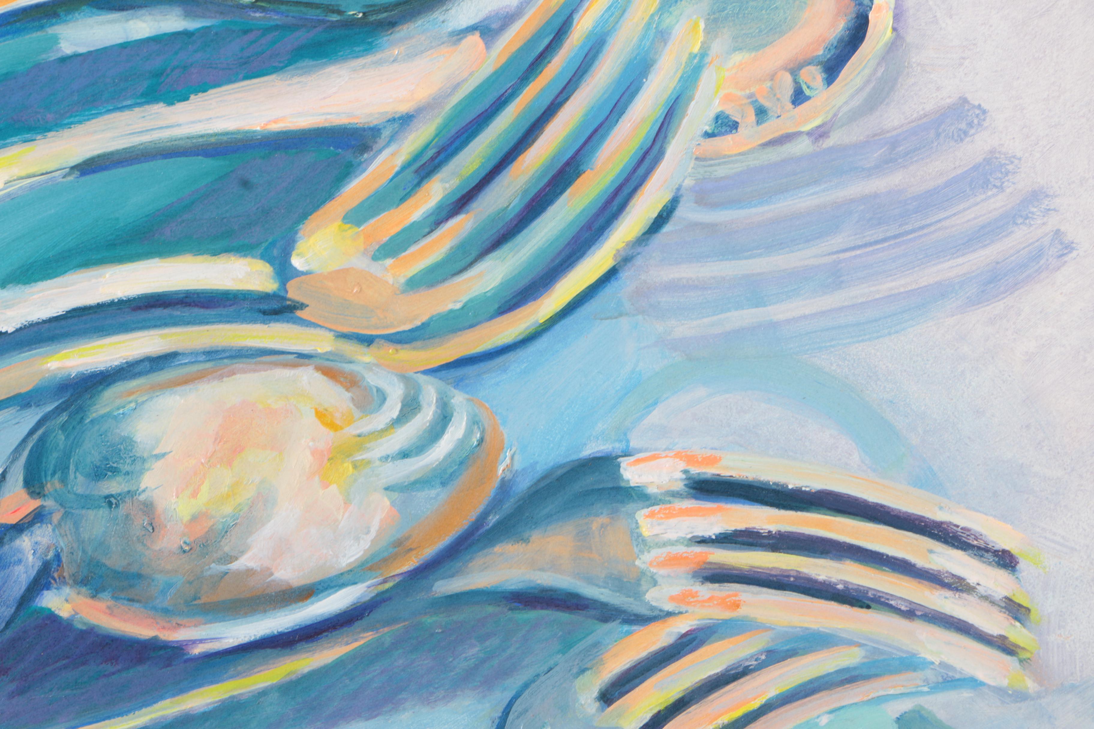 Original Oil on Board by R. Schiro