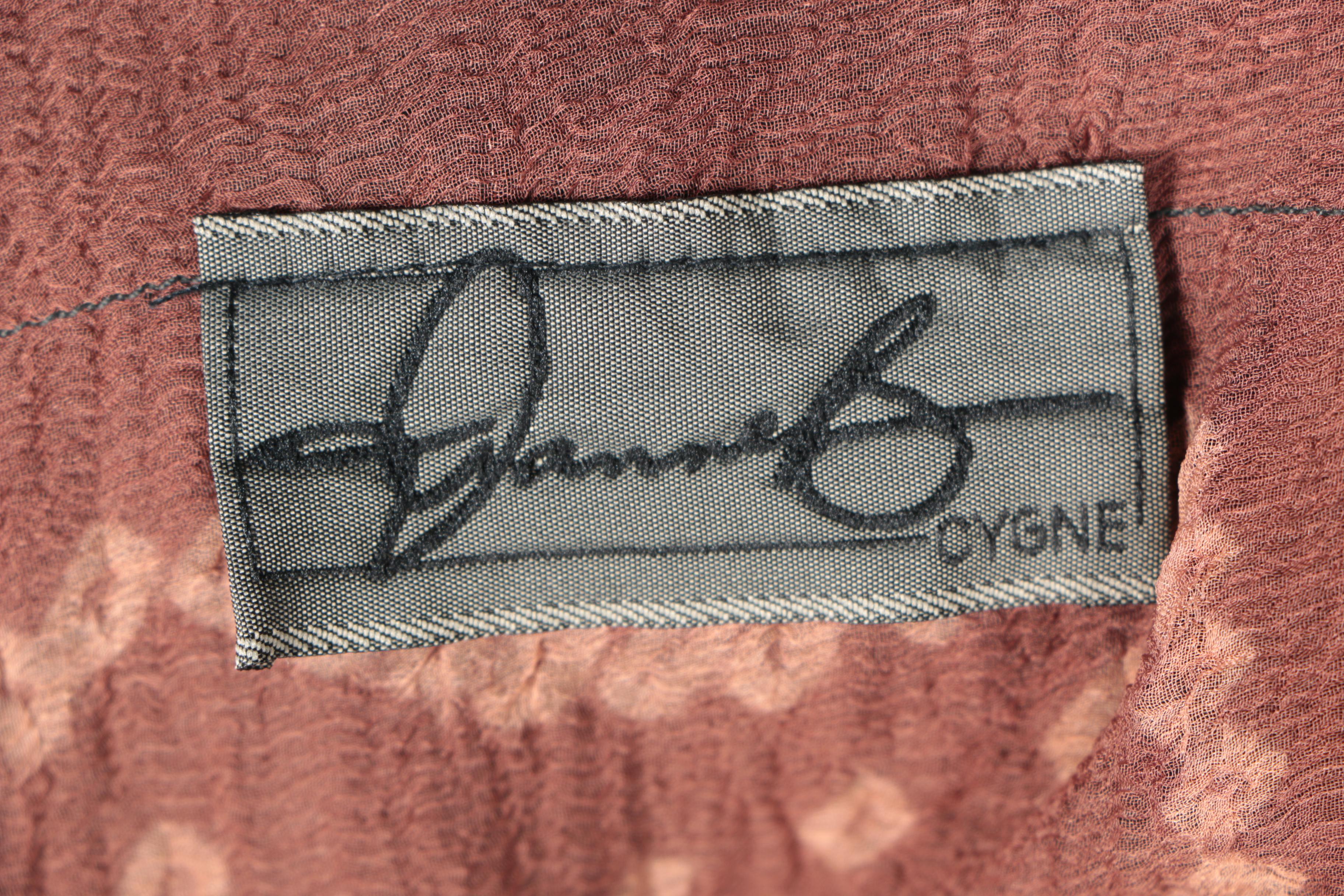 Cygne Silk Chiffon Blouse and Shawl