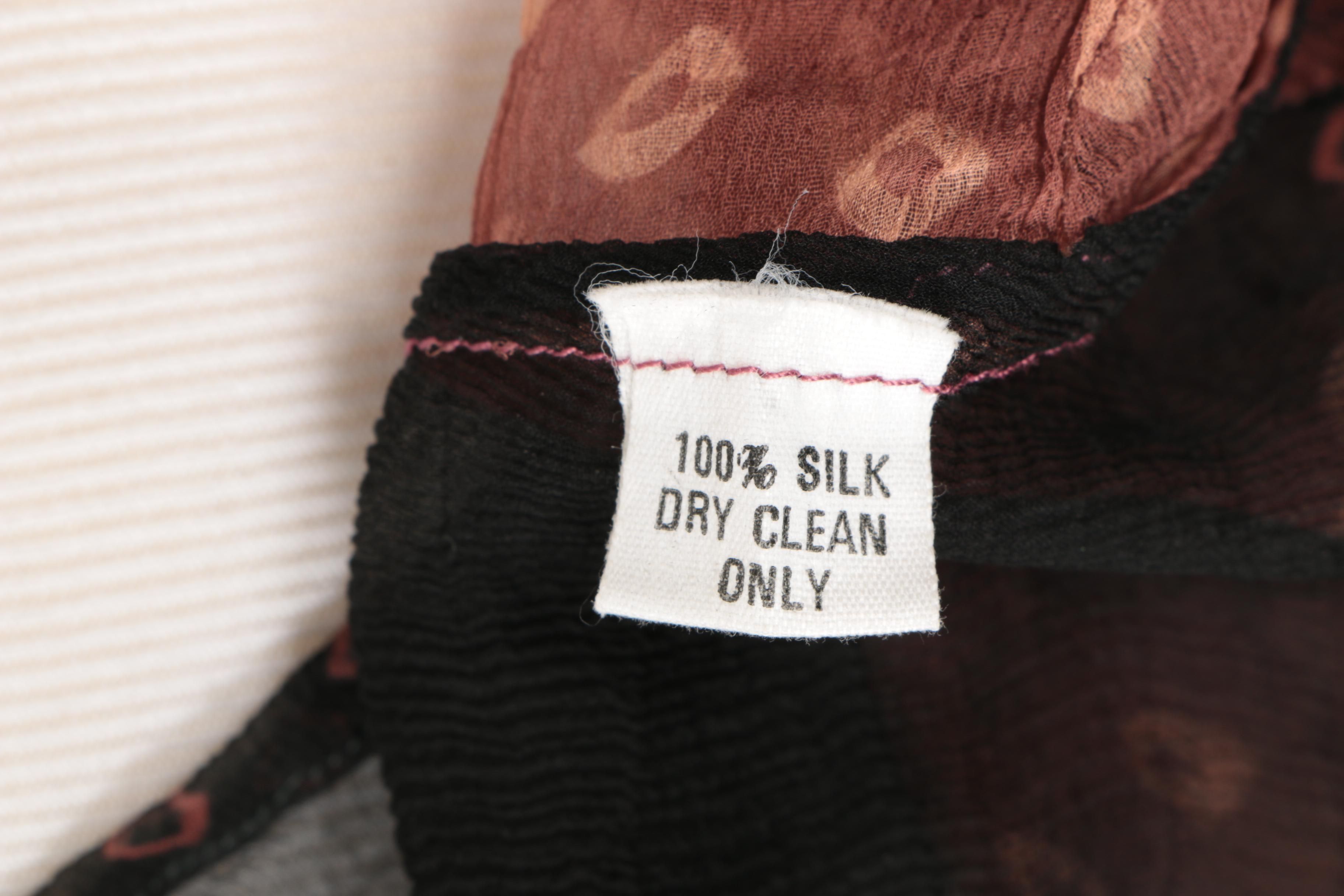 Cygne Silk Chiffon Blouse and Shawl