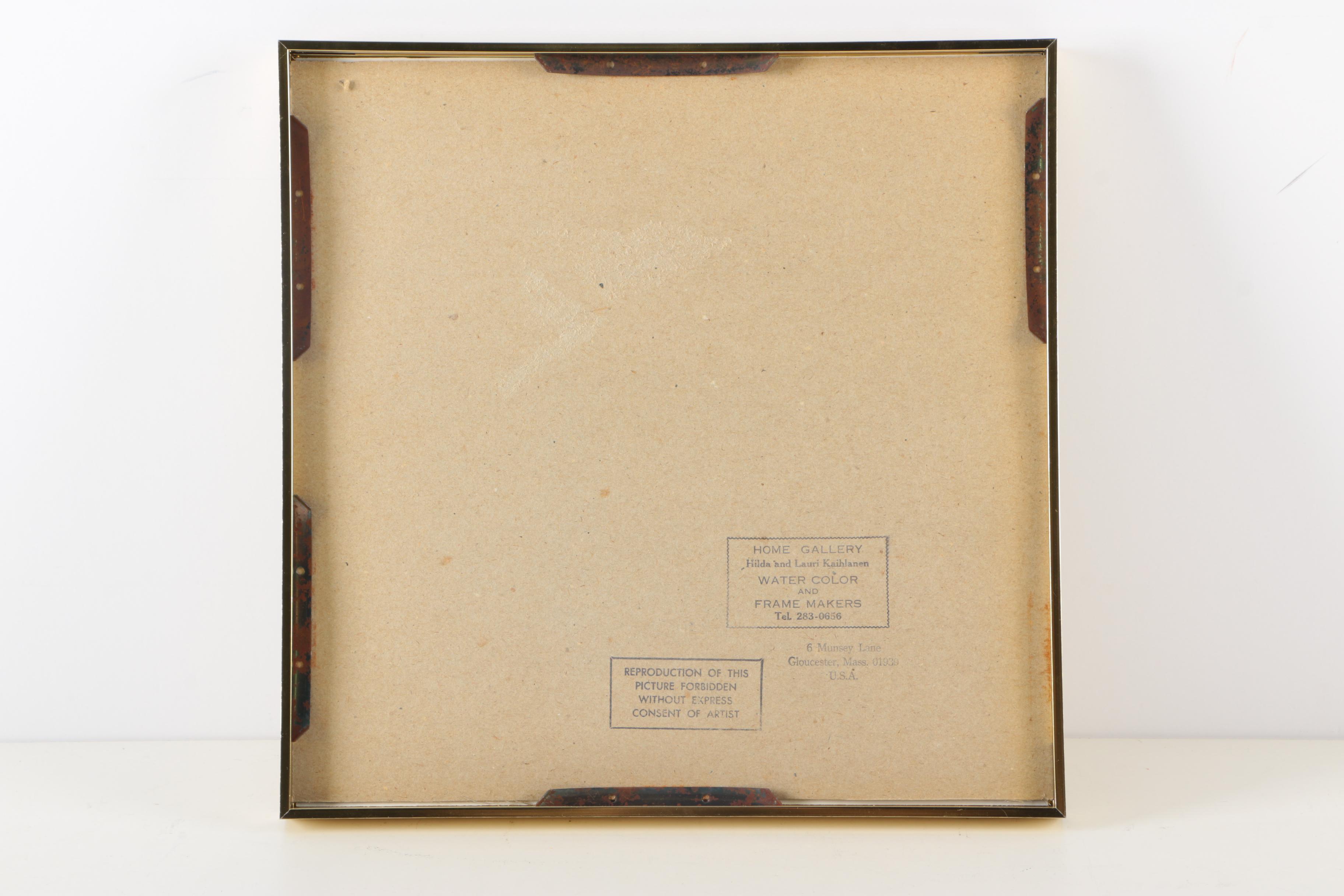 Two Hilda Kaihlanen Watercolors "Picnc" and "Summer Play"