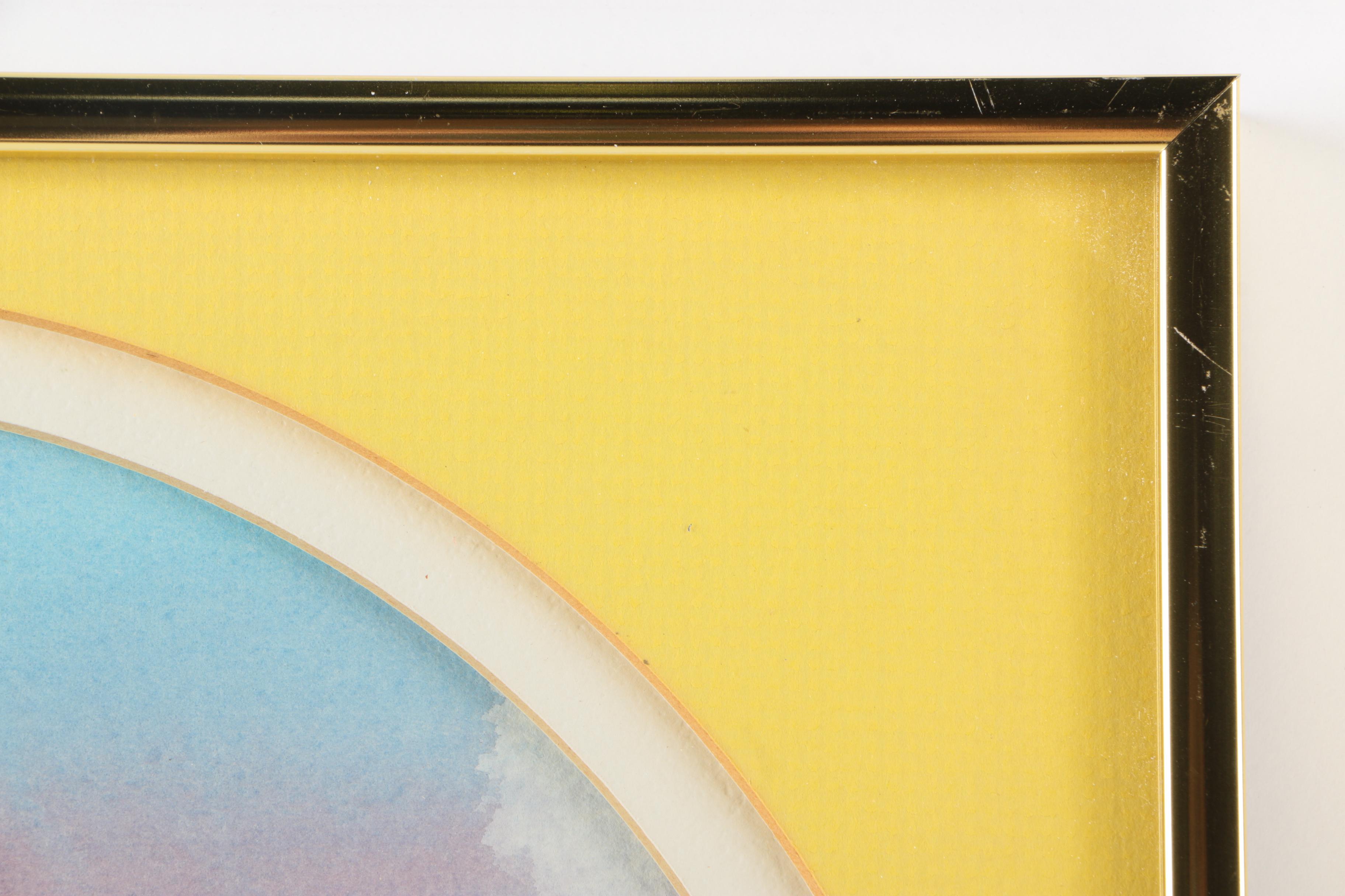 Two Hilda Kaihlanen Watercolors "Picnc" and "Summer Play"