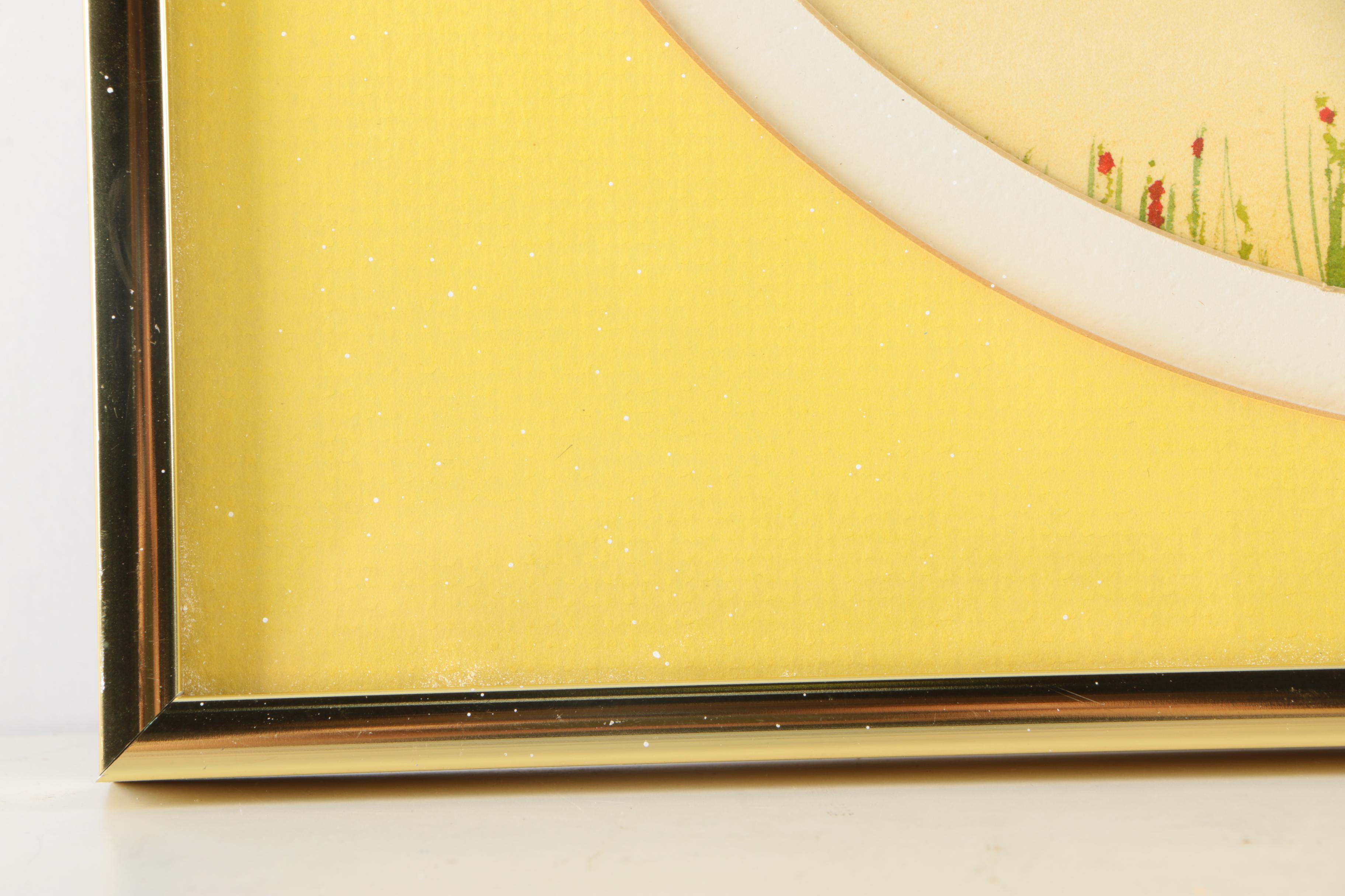 Two Hilda Kaihlanen Watercolors "Picnc" and "Summer Play"