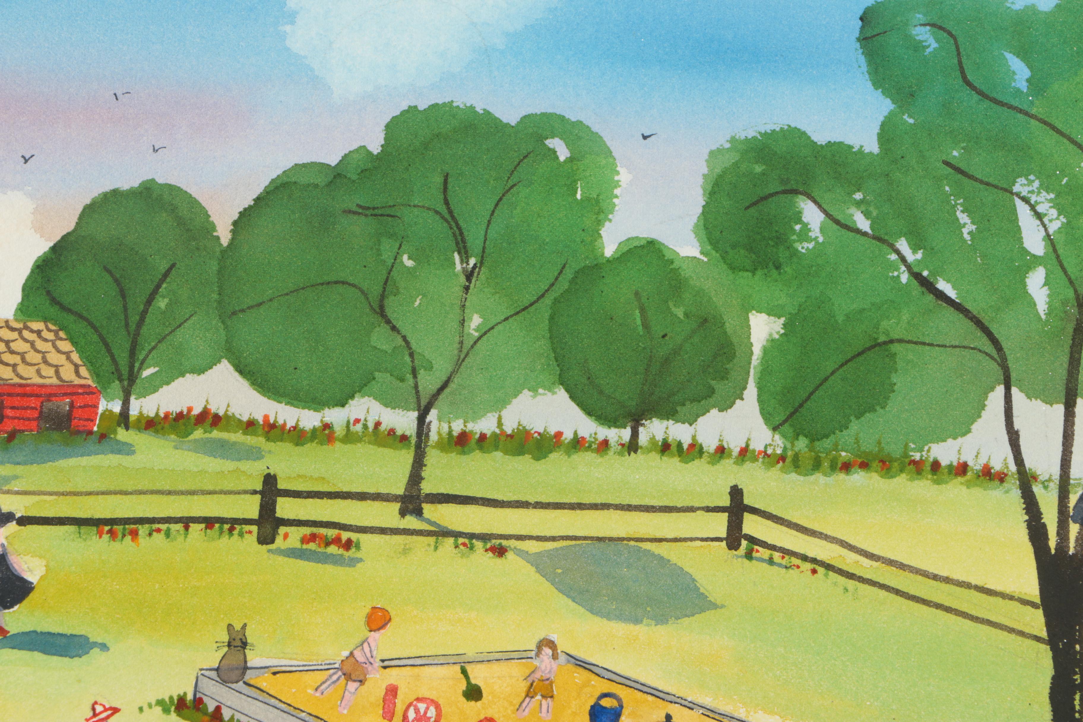 Hilda Kaihlanen Watercolor Painting "Happy Day"