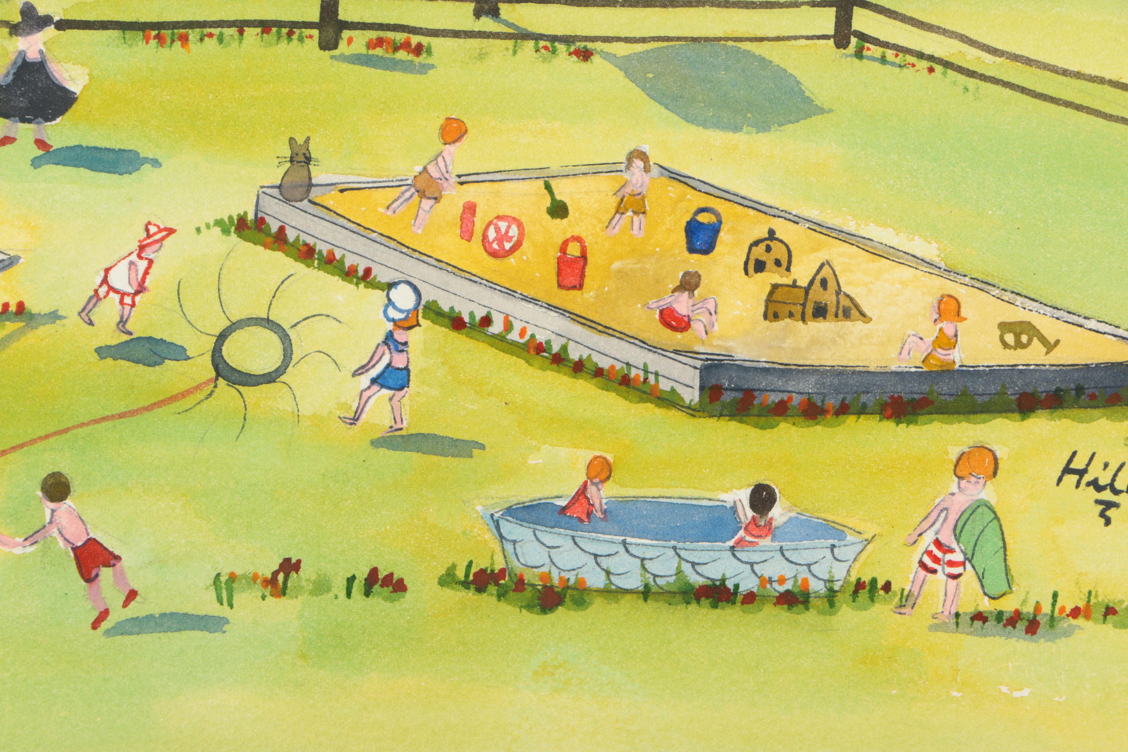 Hilda Kaihlanen Watercolor Painting "Happy Day"