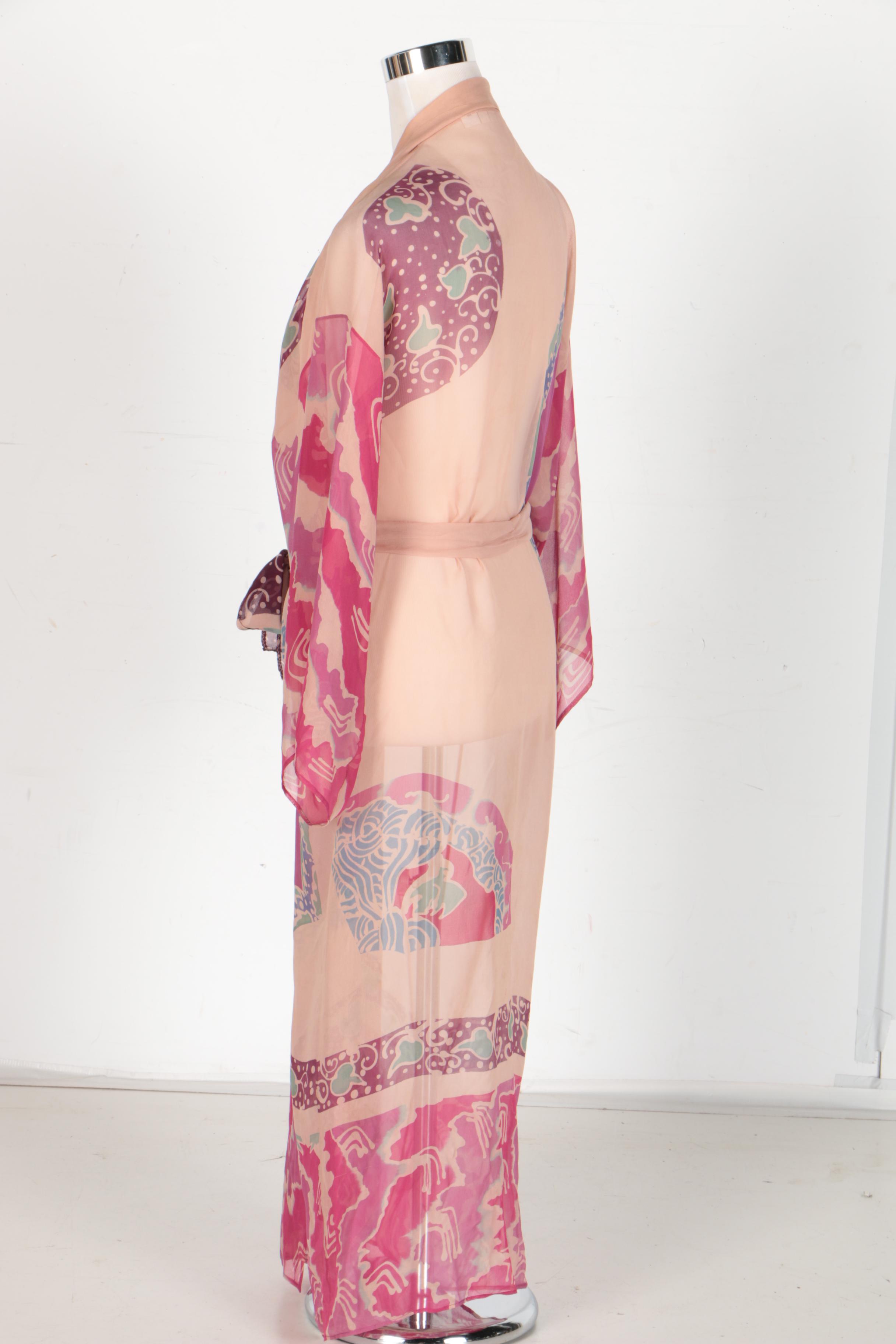 Silk Robe With Sash