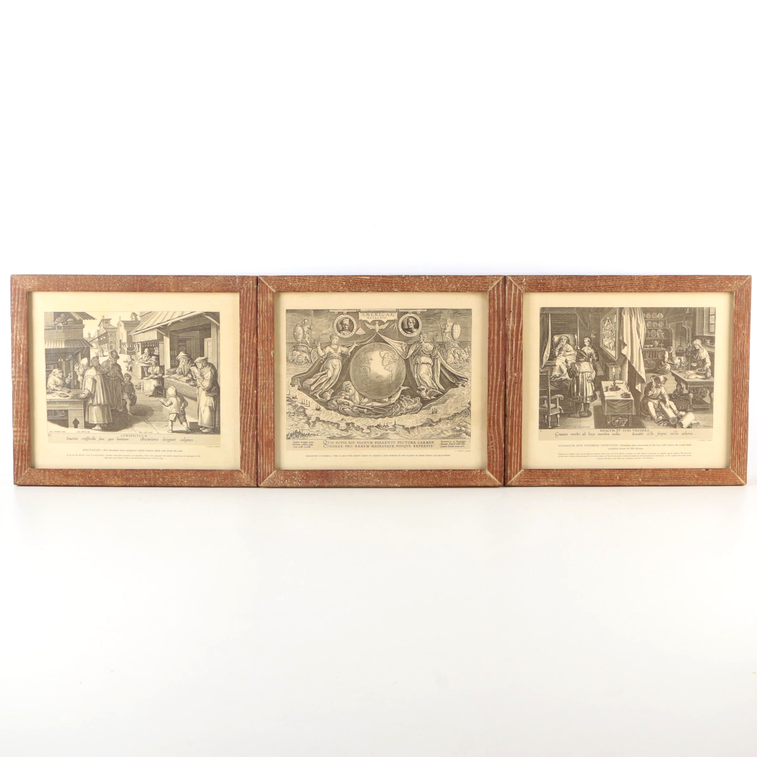Offset Lithographs After Stradanus's "New Discoveries"