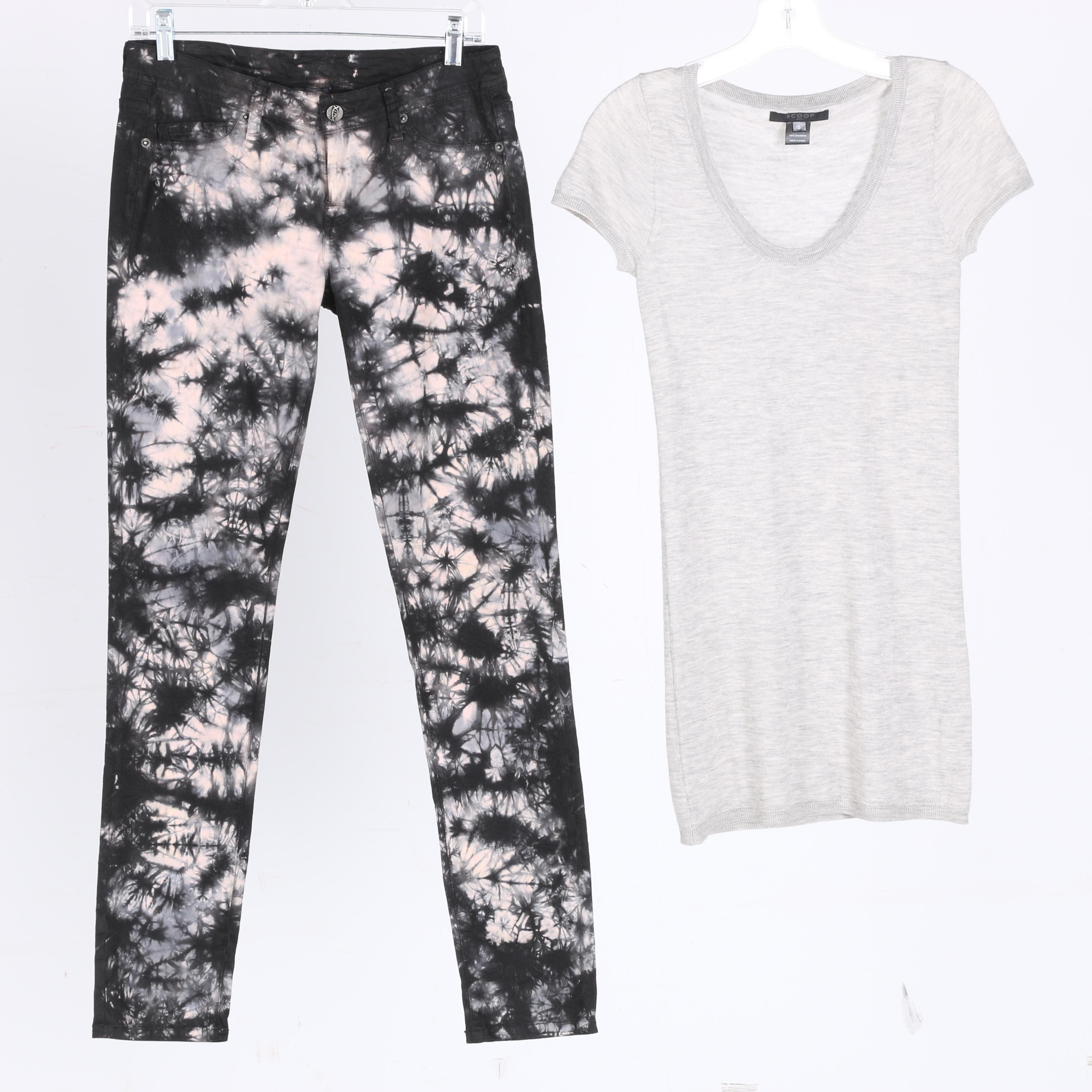 Scoop Cashmere Top and Tie Dye Pants by Genetic Denim