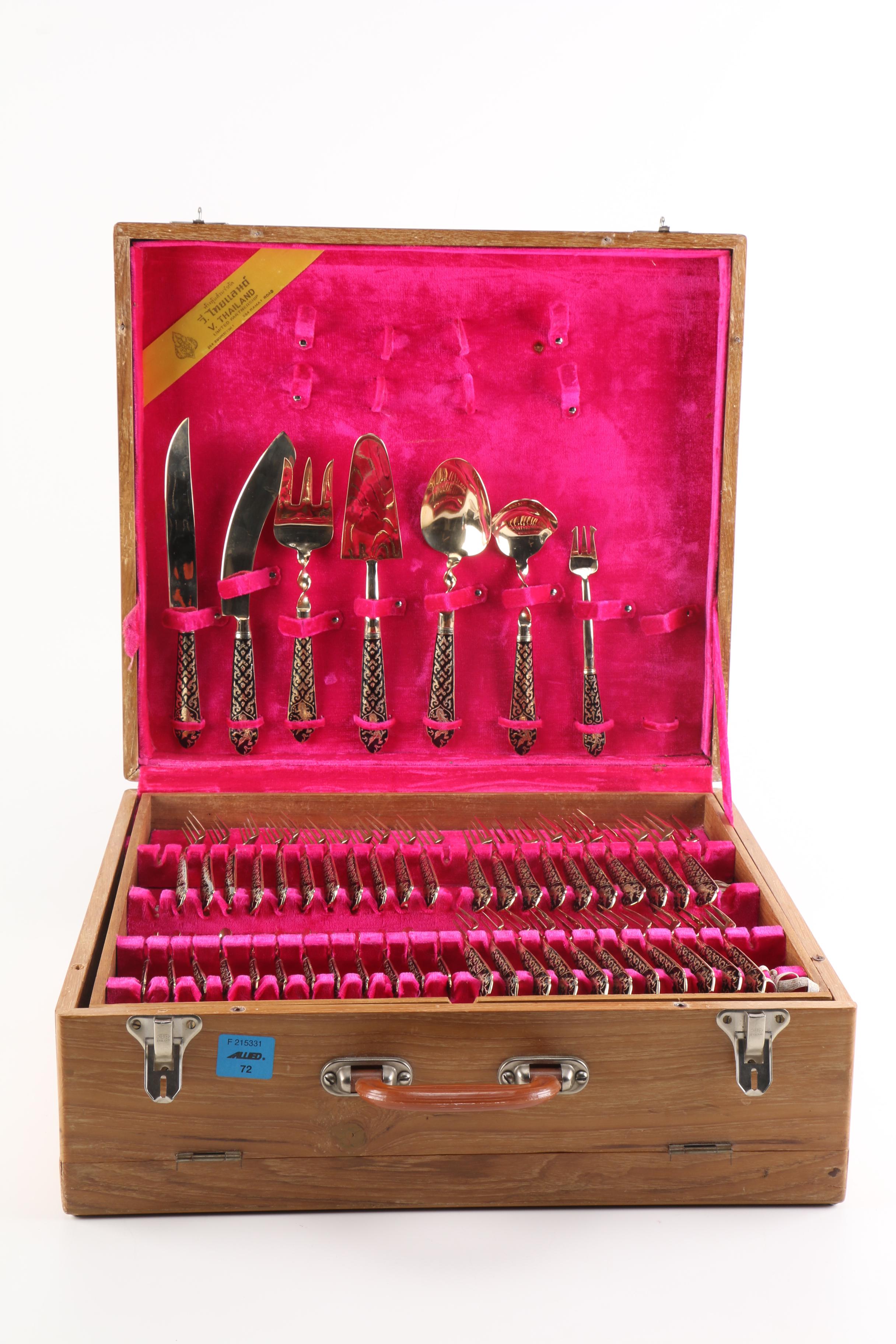 V. Thailand Bronze Flatware Set