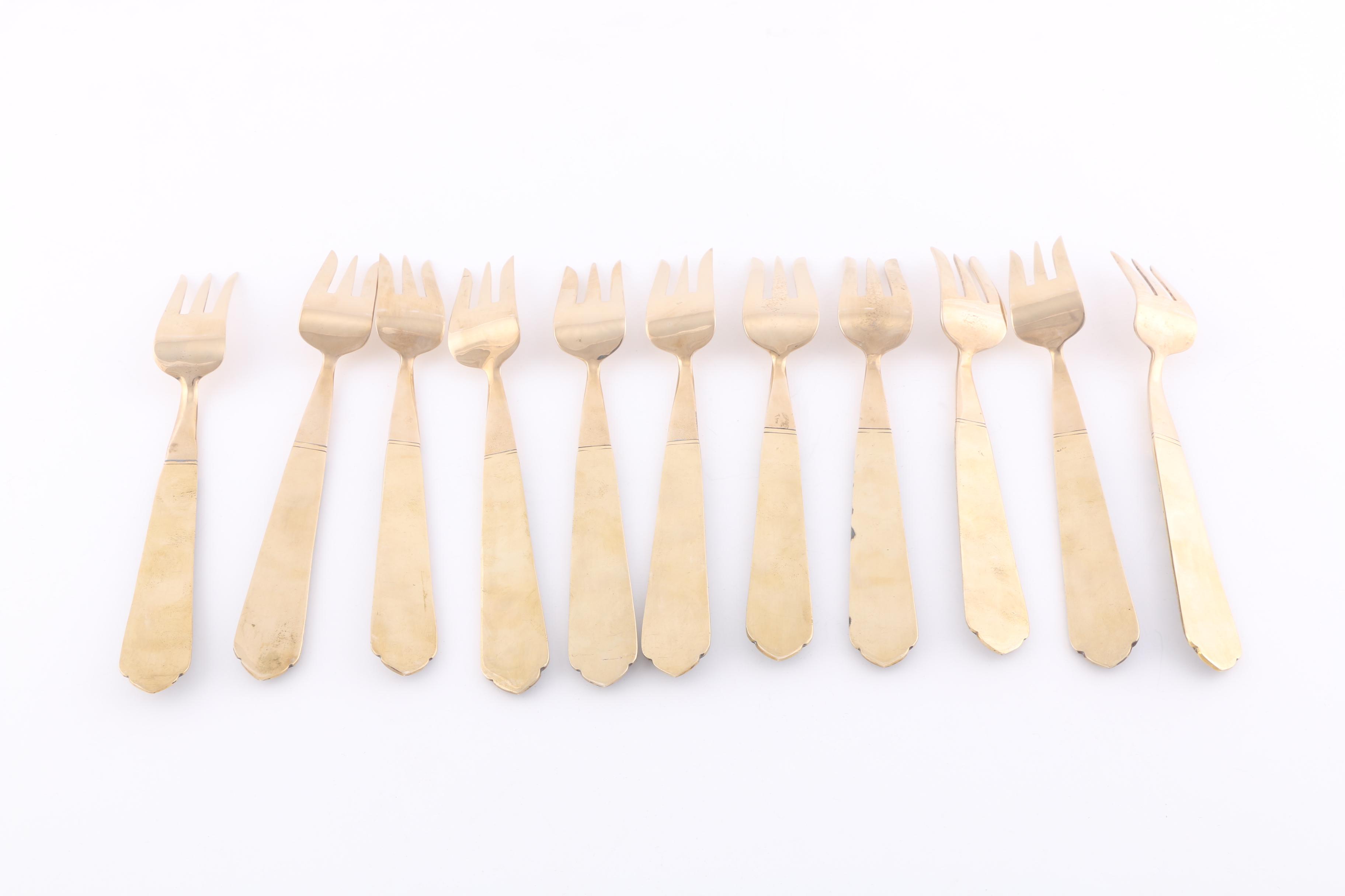 V. Thailand Bronze Flatware Set