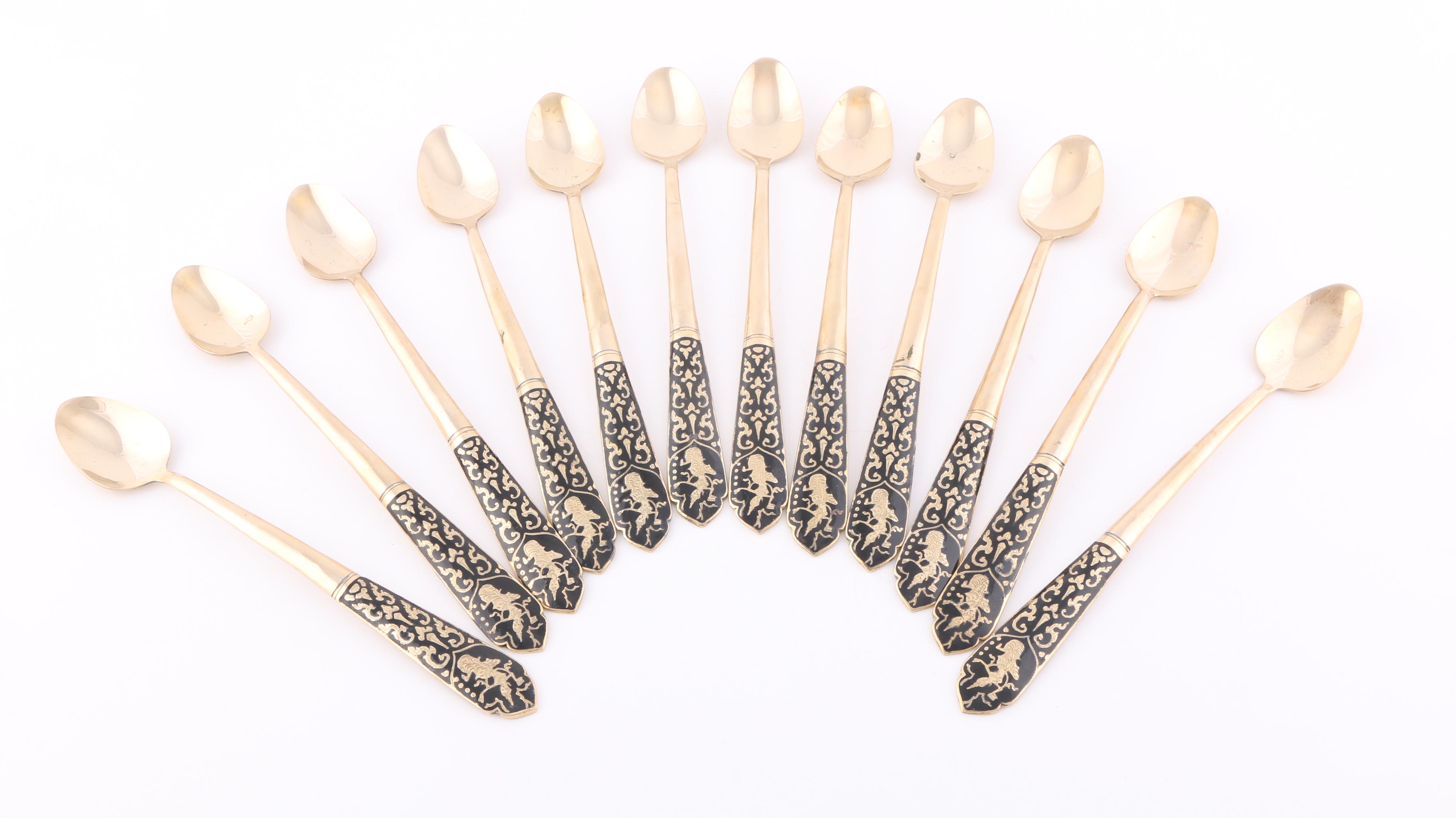 V. Thailand Bronze Flatware Set