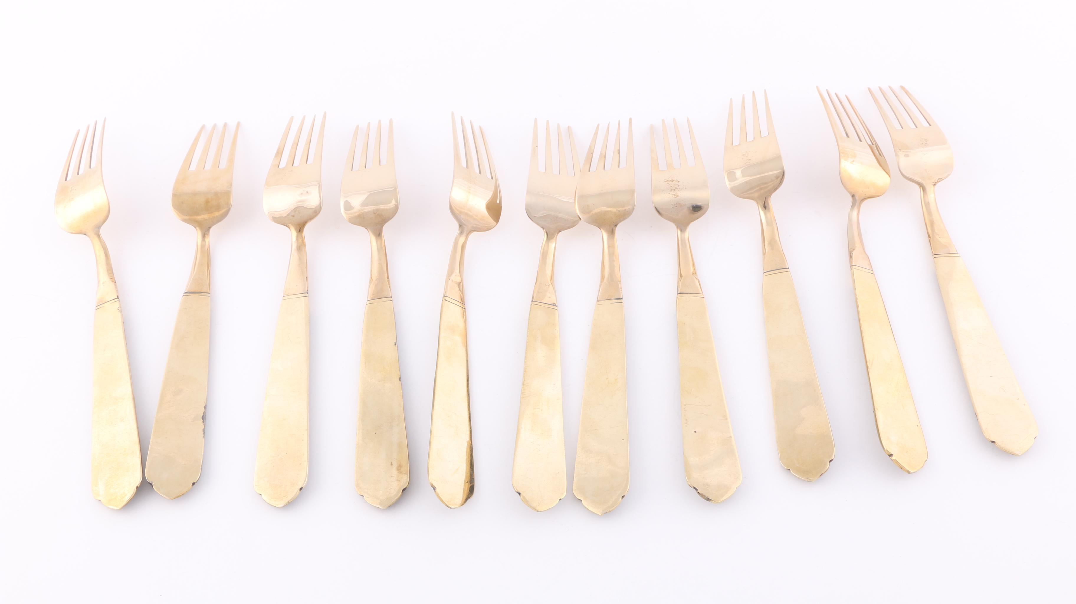 V. Thailand Bronze Flatware Set