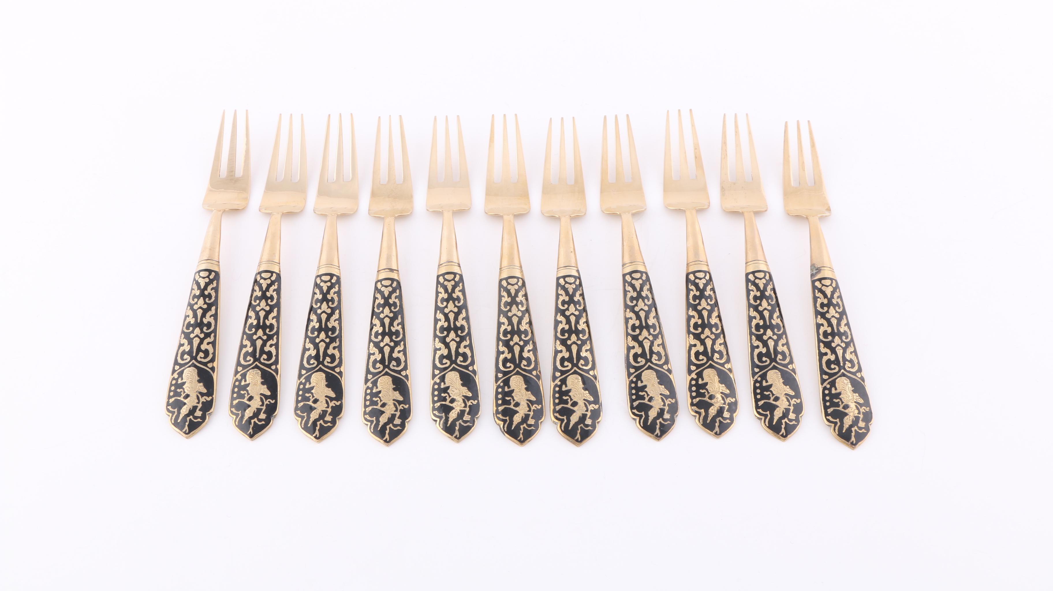 V. Thailand Bronze Flatware Set