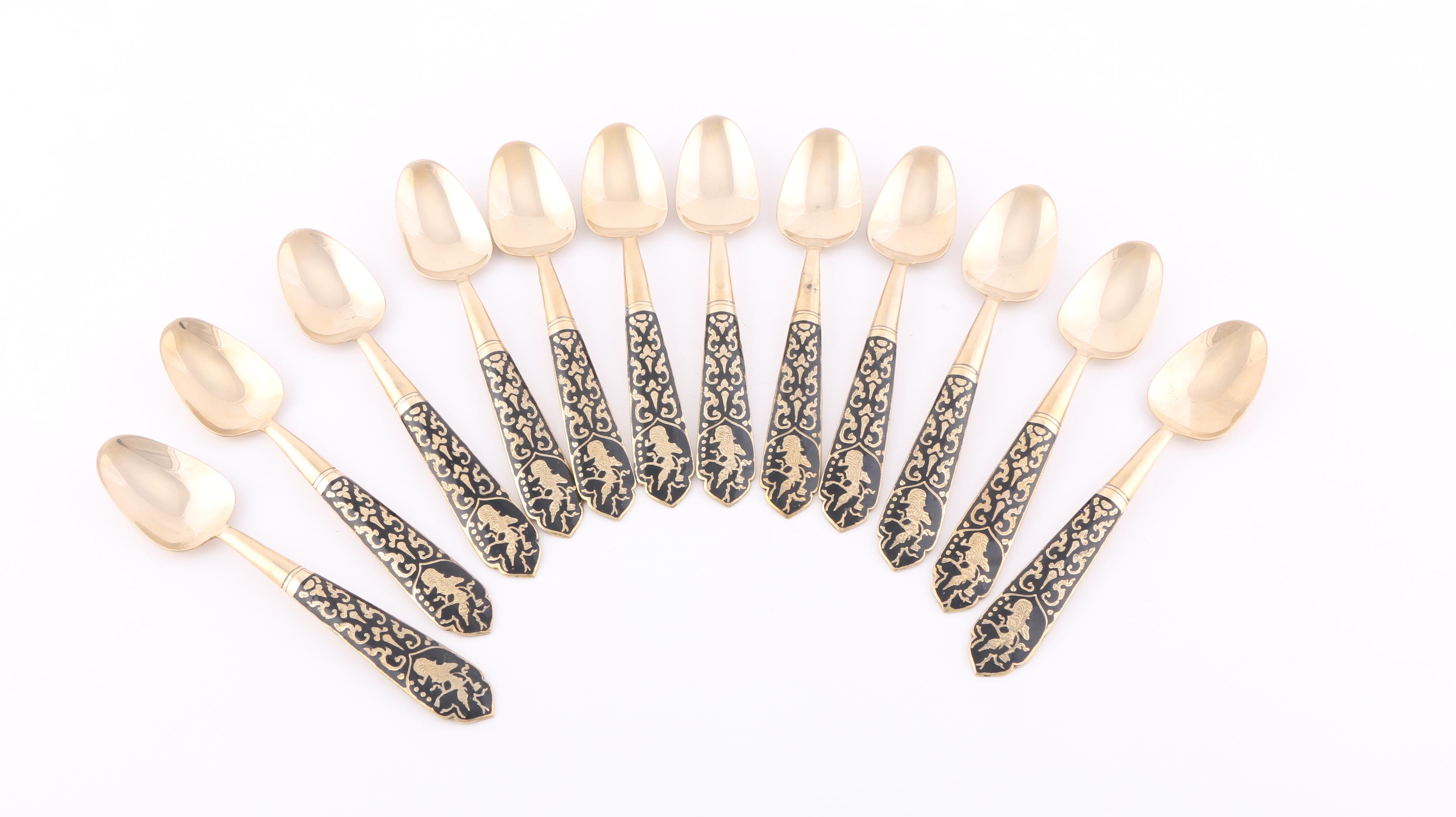 V. Thailand Bronze Flatware Set