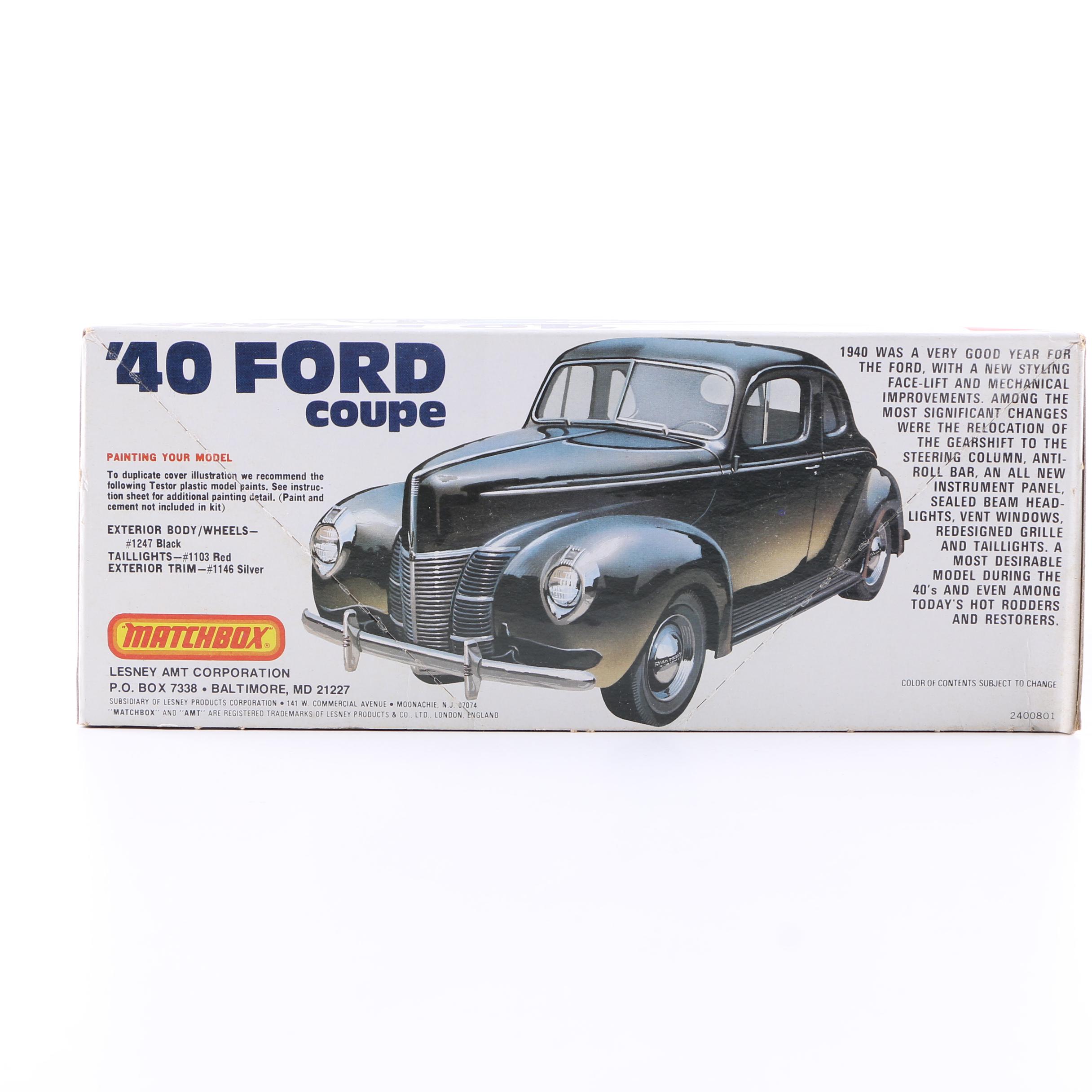 Collection of Vintage Model Car Kits featuring AMT