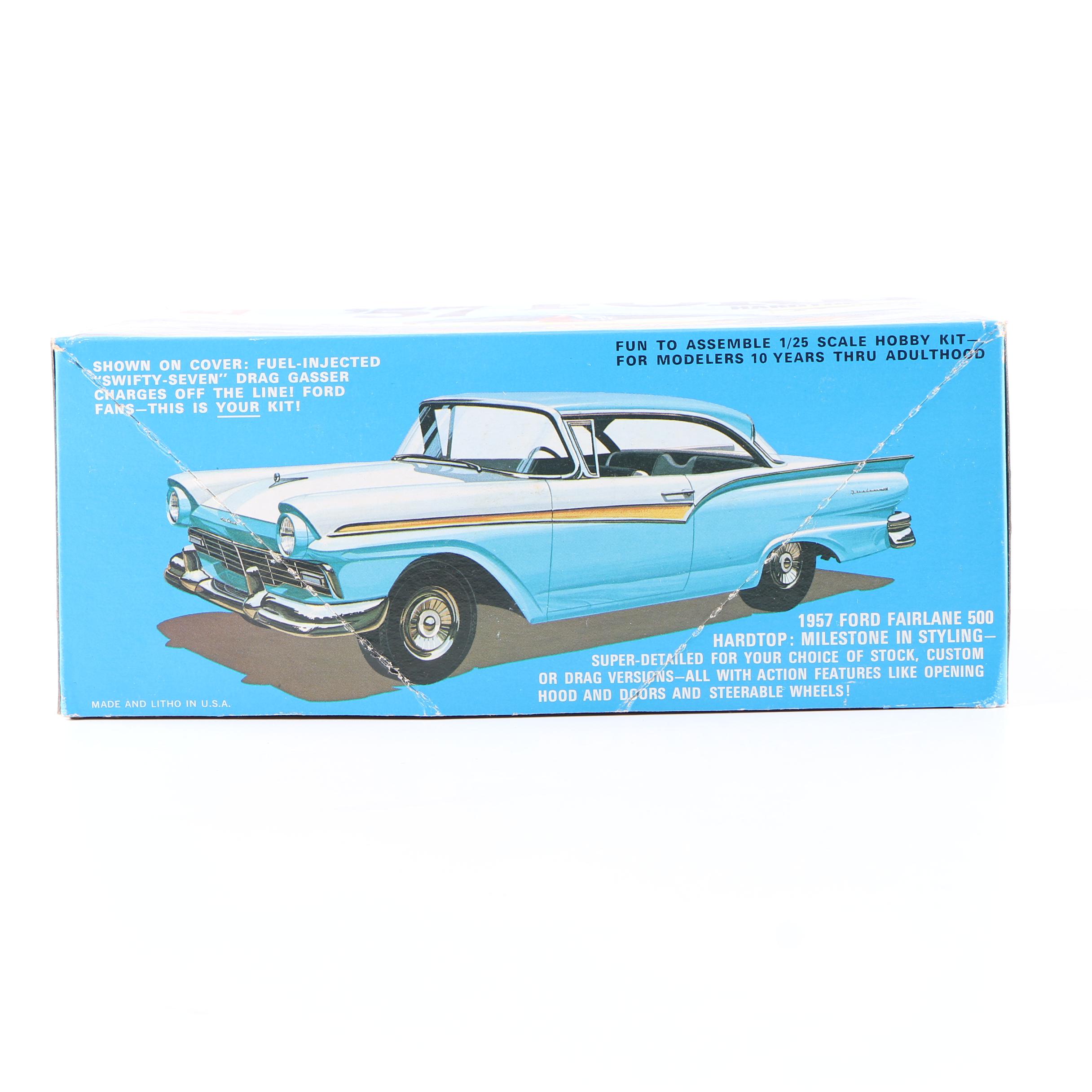 Collection of Vintage Model Car Kits featuring AMT