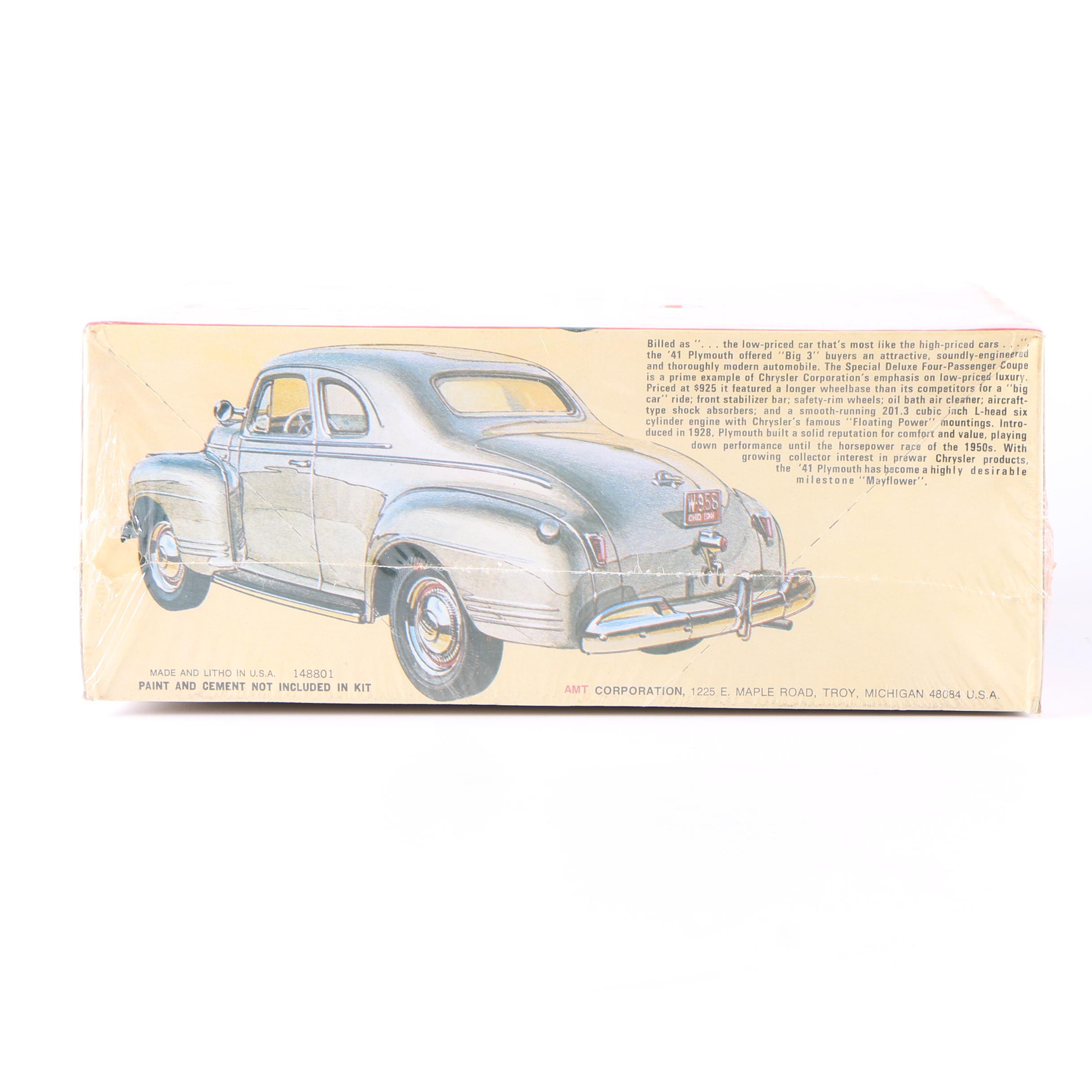 Collection of Vintage Model Car Kits featuring AMT