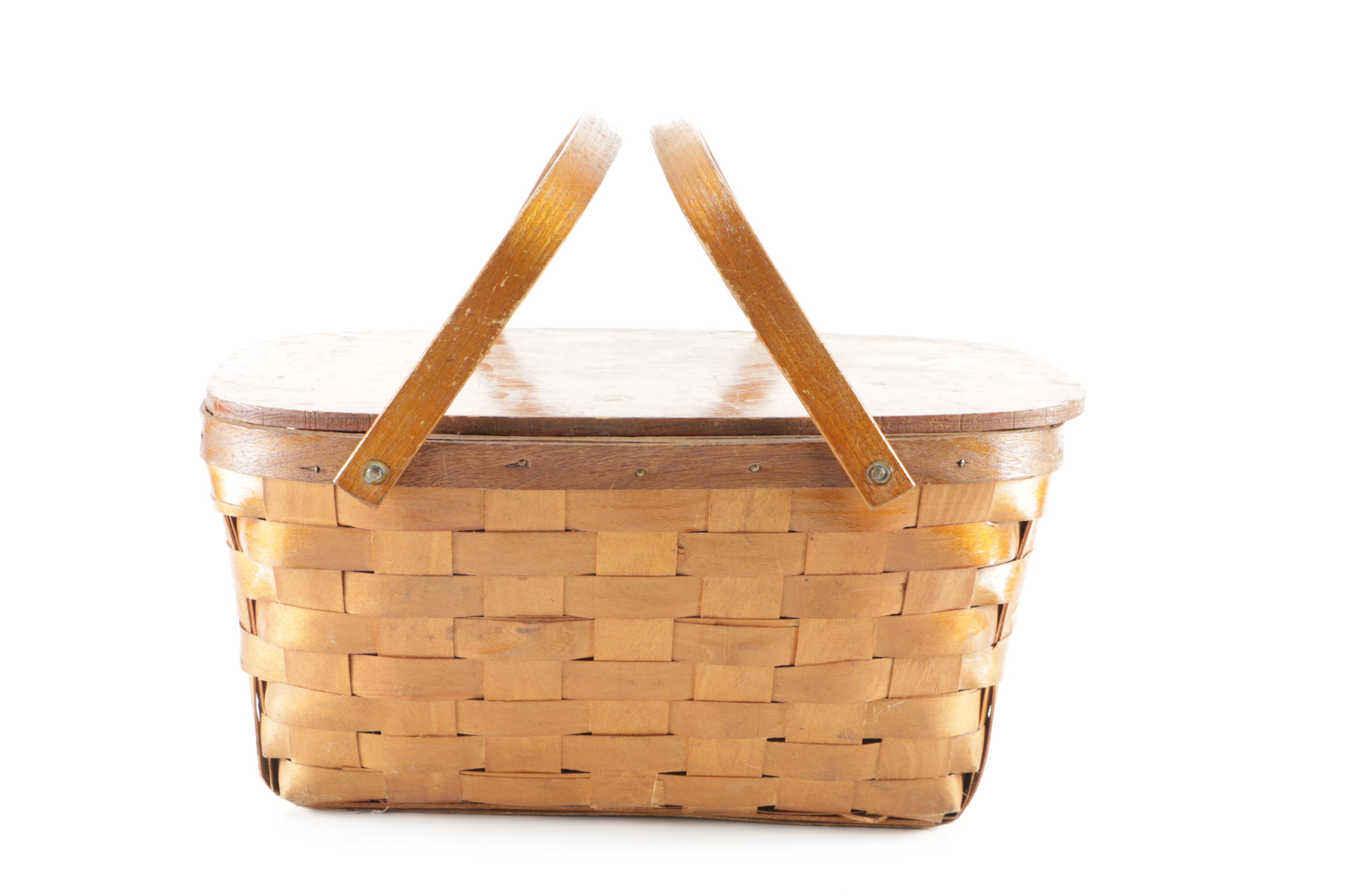 Pair of Woven Picnic Baskets