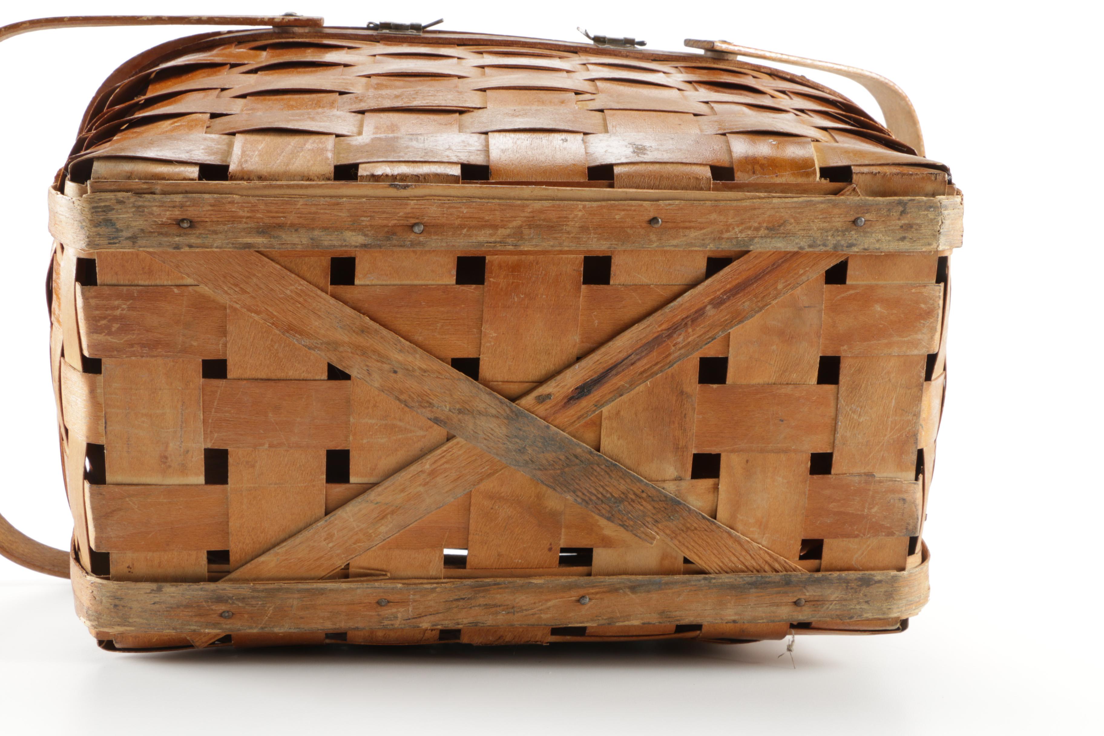 Pair of Woven Picnic Baskets