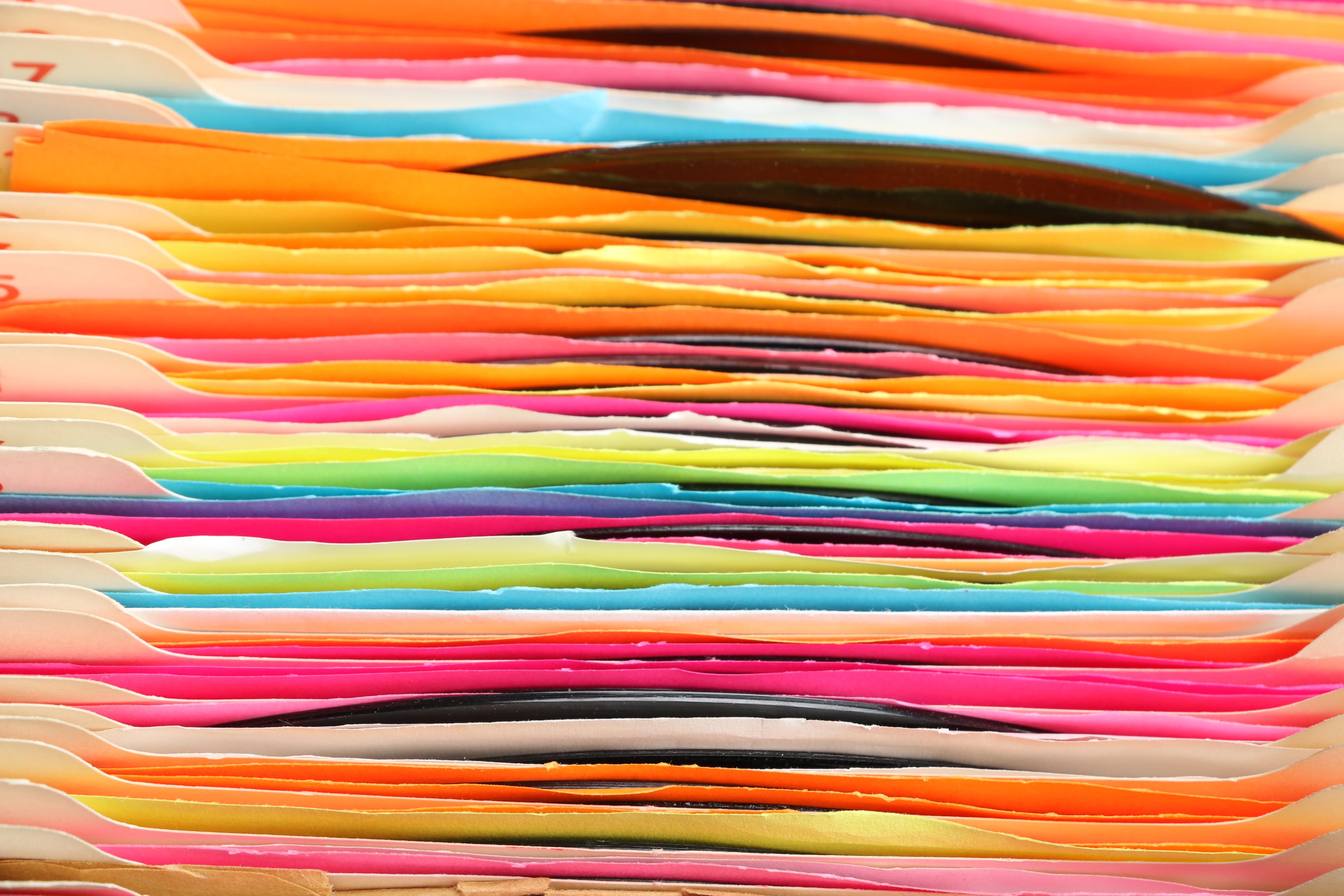 Vintage 45 RPM Cases With Records Including ELO and Fleetwood Mac