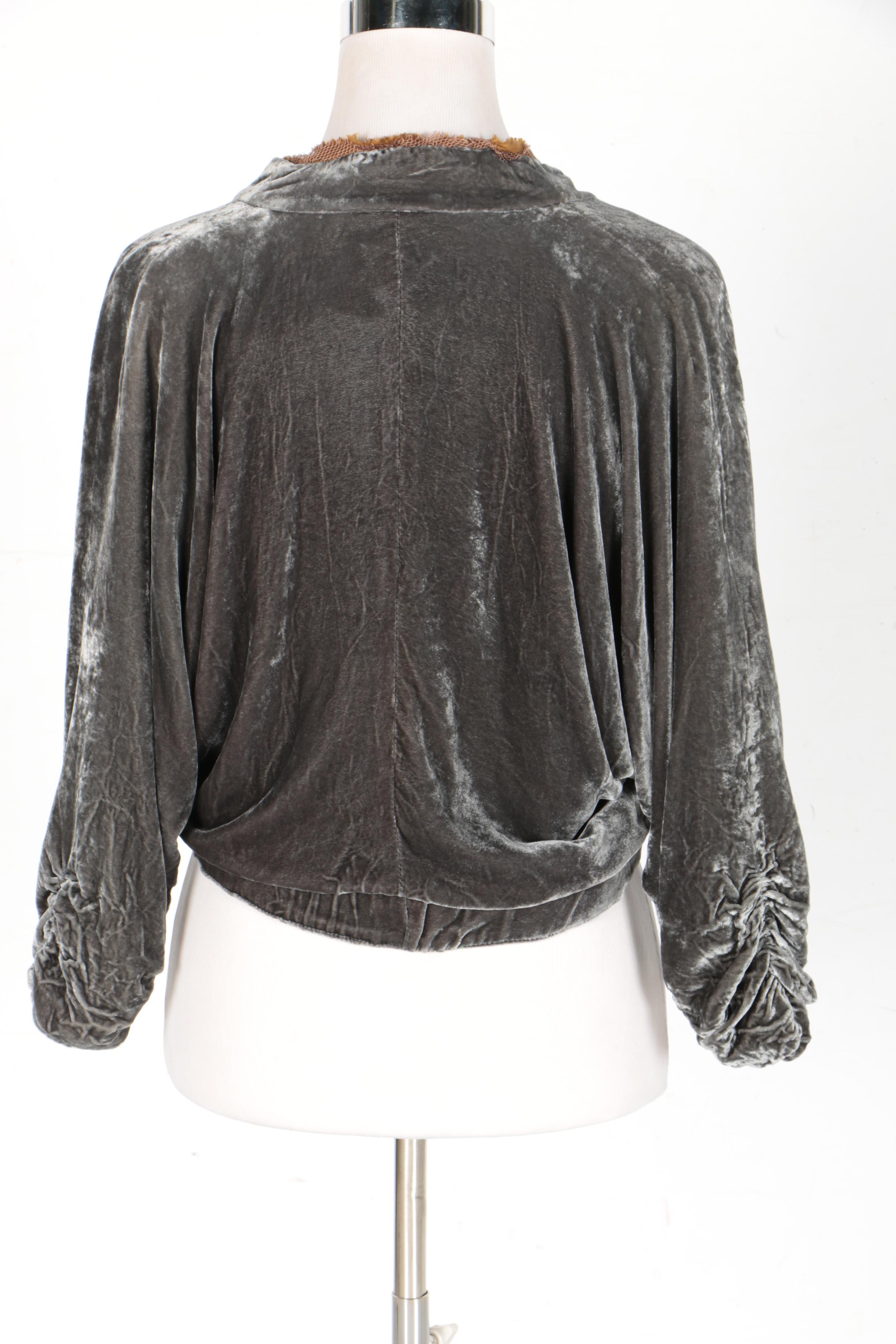 Easton Pearson Crushed Velvet Cardigan