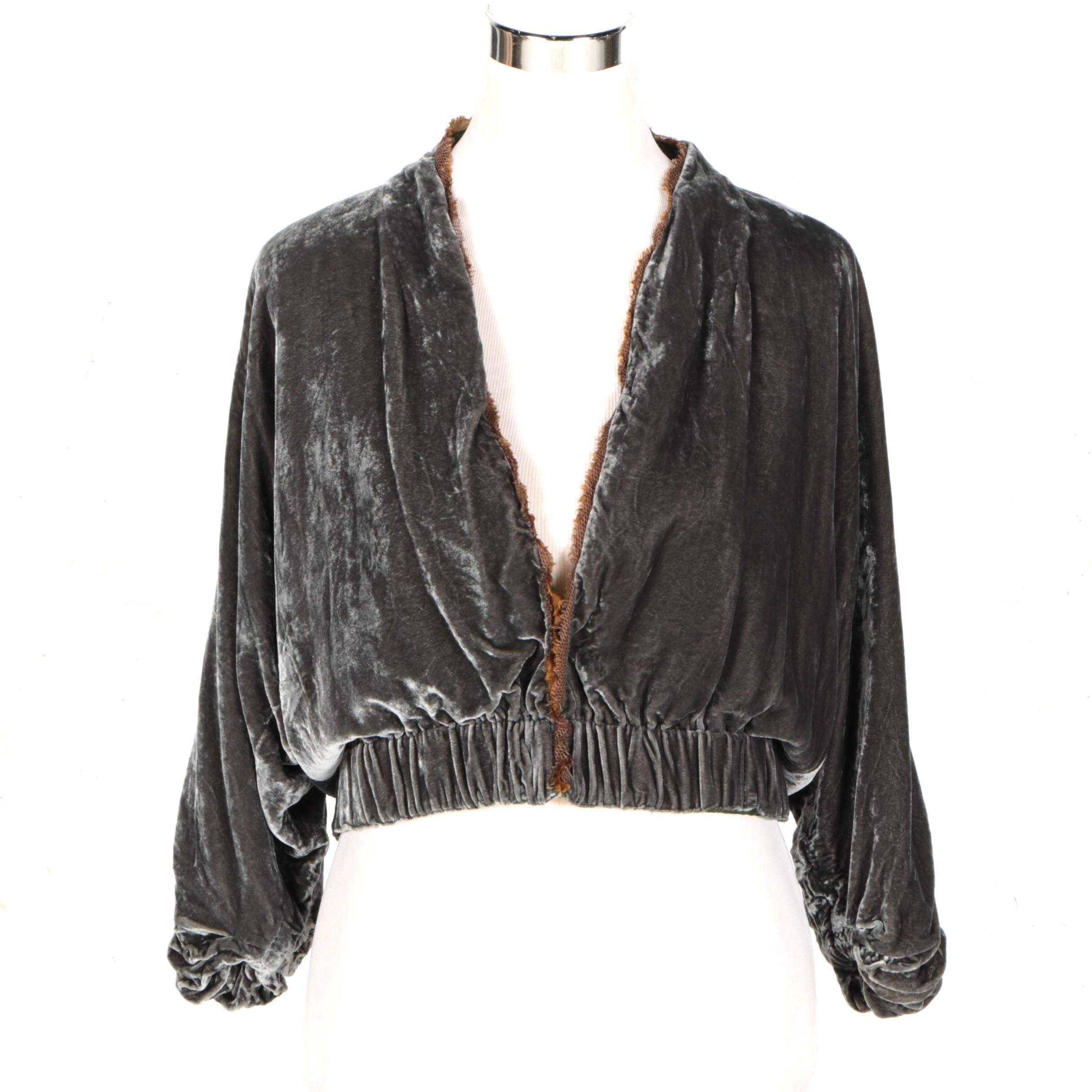 Easton Pearson Crushed Velvet Cardigan