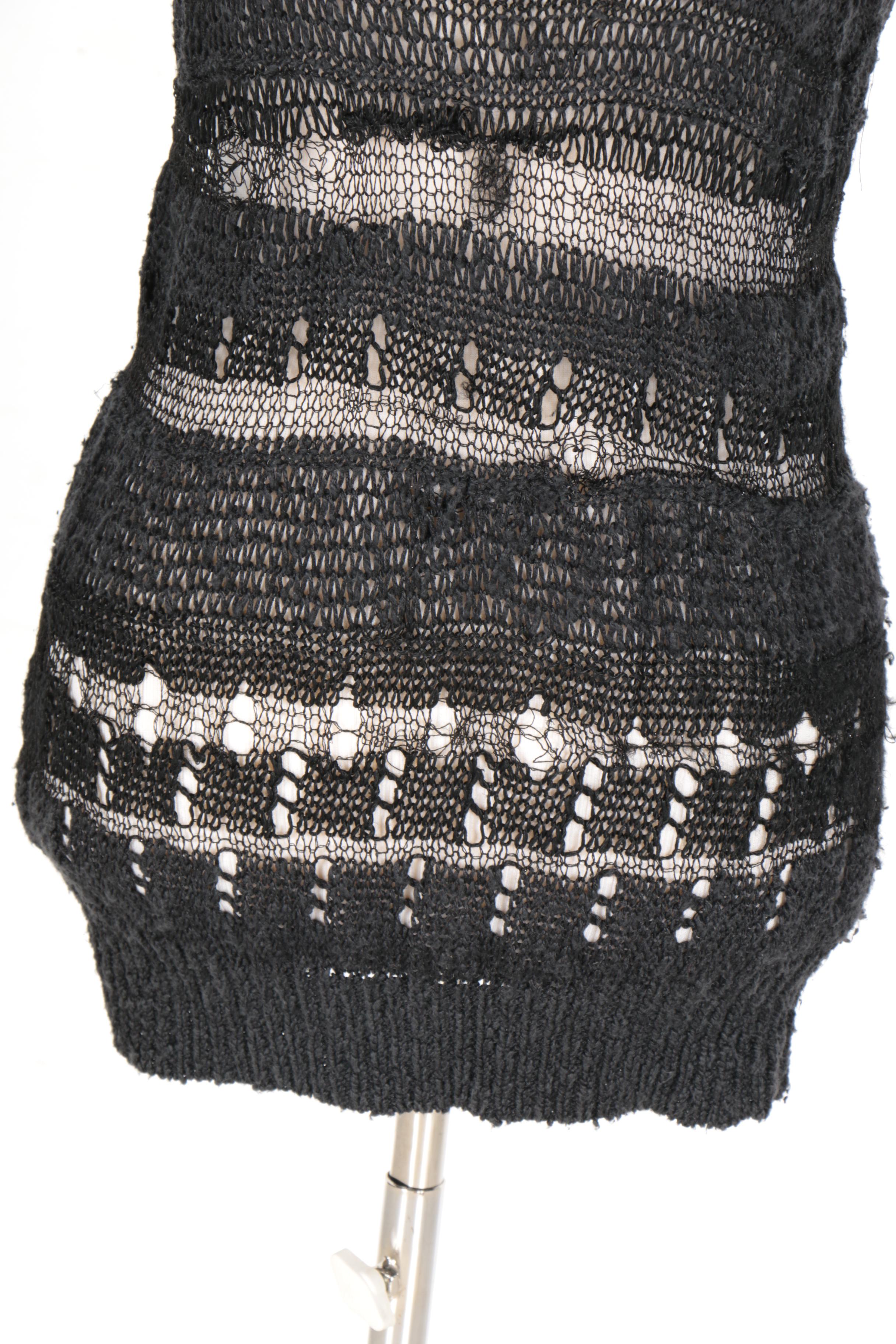 Veronique Branquinho Knit Tank with Lace Up Shoulder Straps