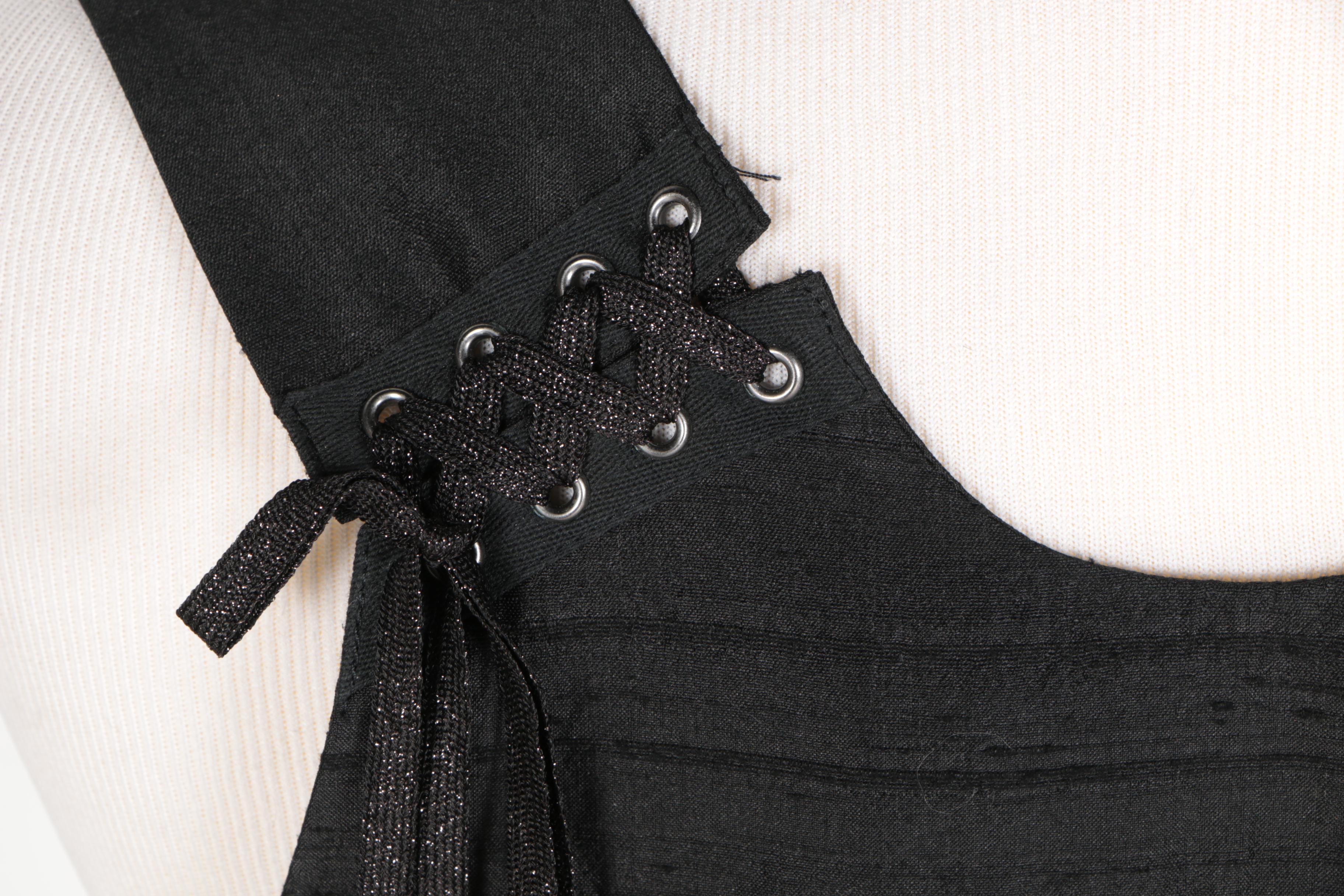 Veronique Branquinho Knit Tank with Lace Up Shoulder Straps