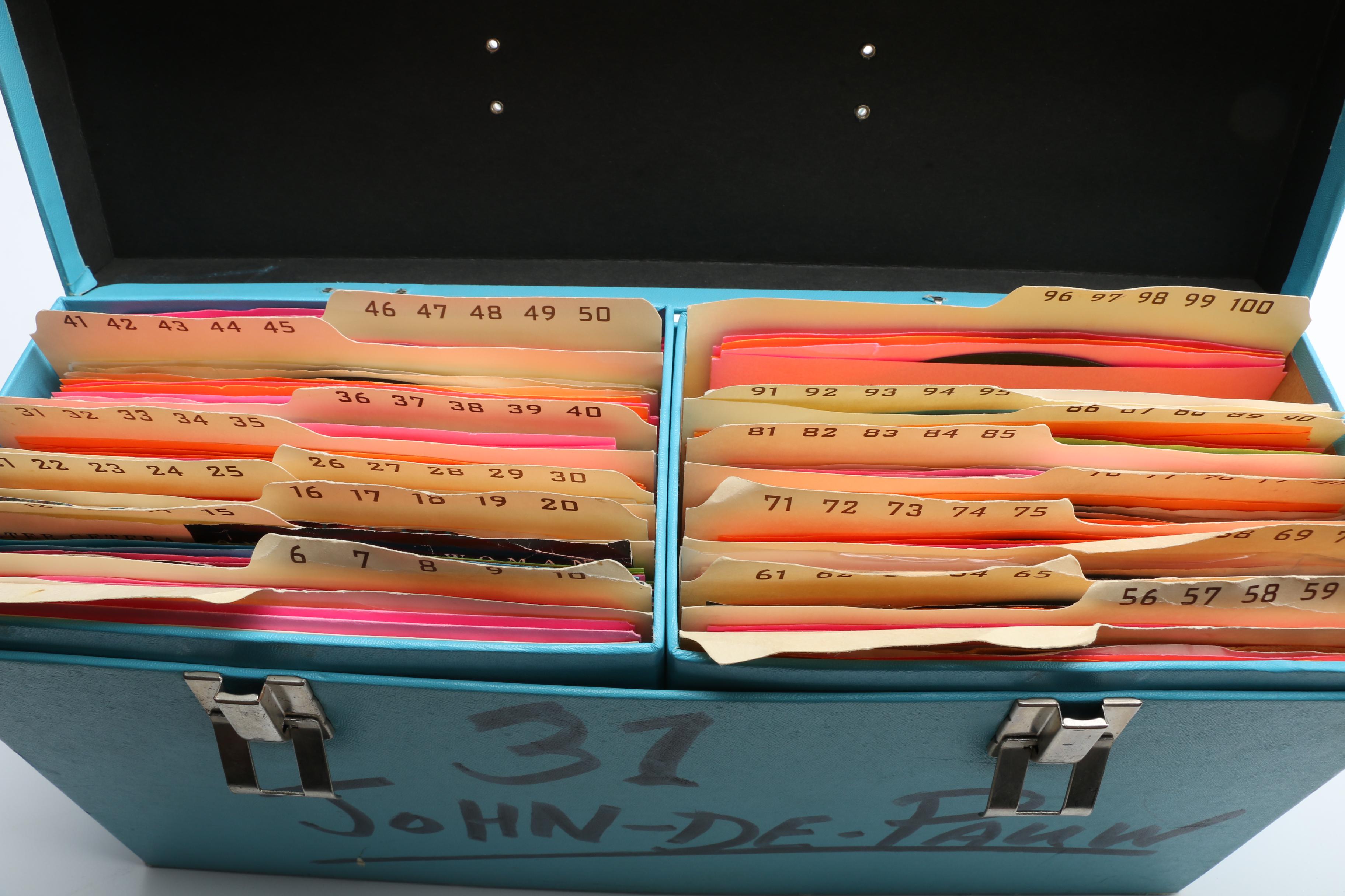 Vintage 45 RPM Carrying Cases With Records